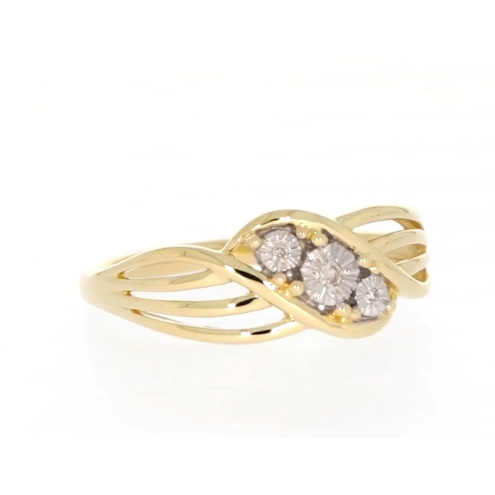 9ct Yellow Gold & Diamond Set Ring - Image 70