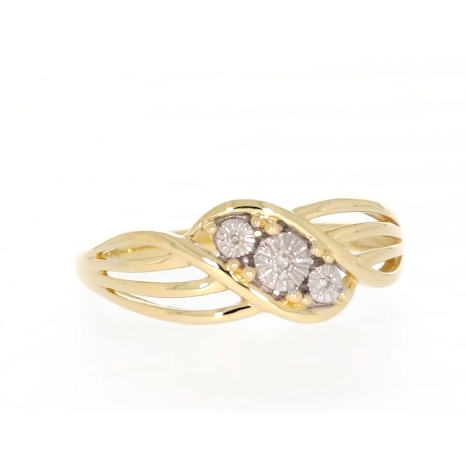 9ct Yellow Gold & Diamond Set Ring - Image 72