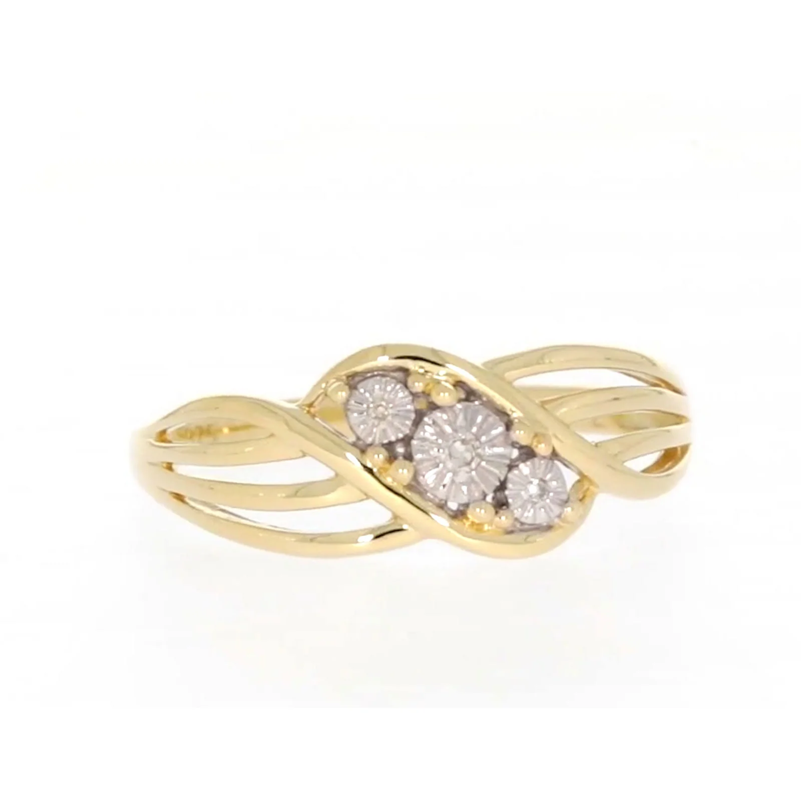 9ct Yellow Gold & Diamond Set Ring - Image 73