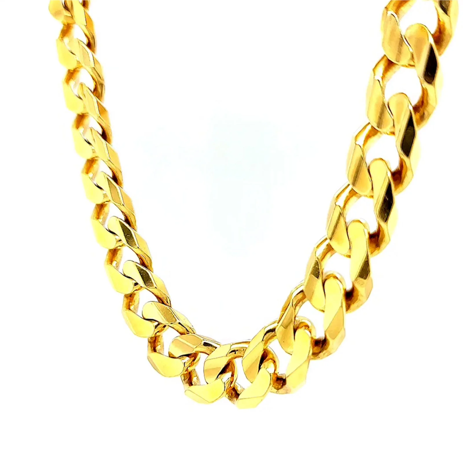 9ct Yellow Gold 55cm Curb Chain - Image 10