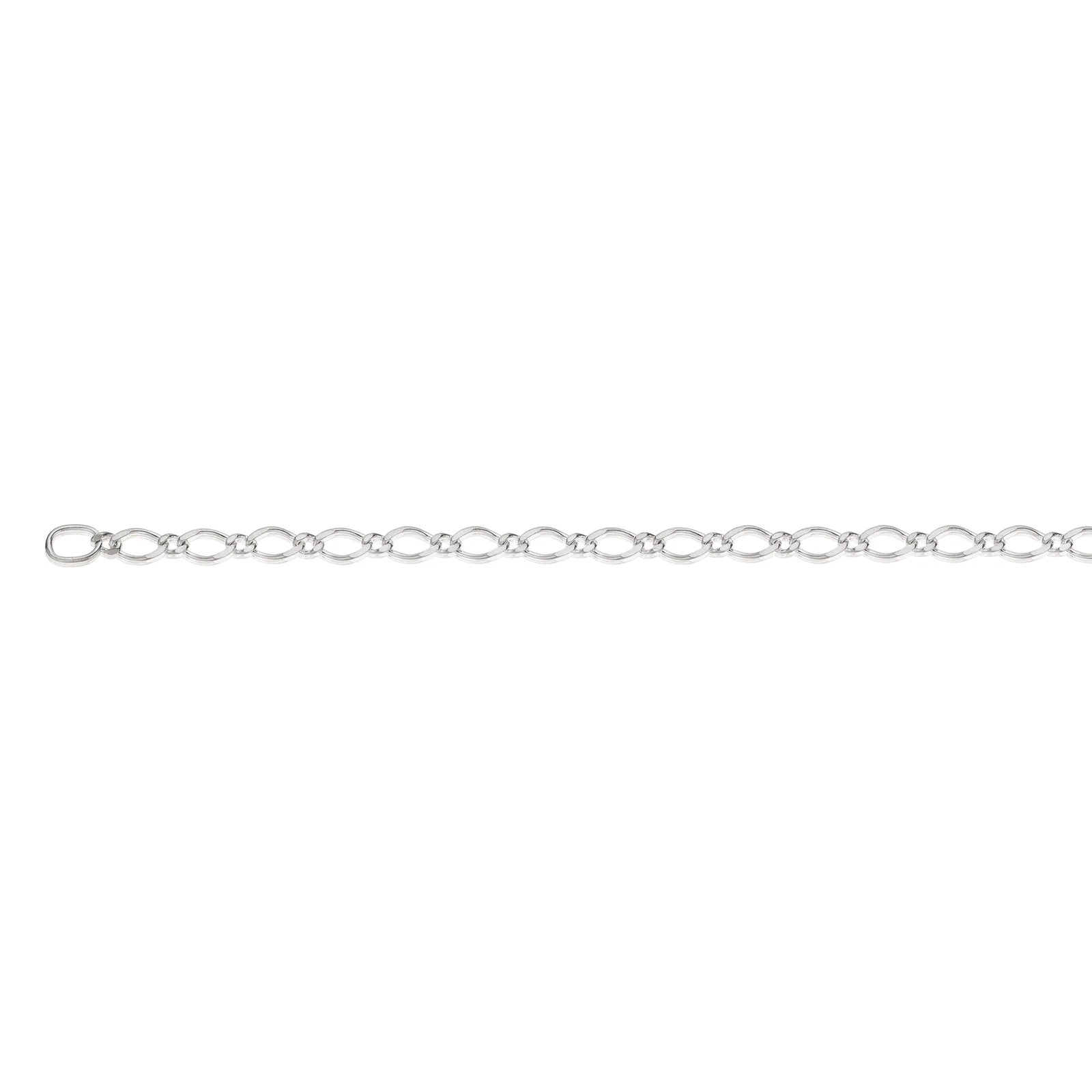 Sterling Silver 18.5cm Figaro Bracelet