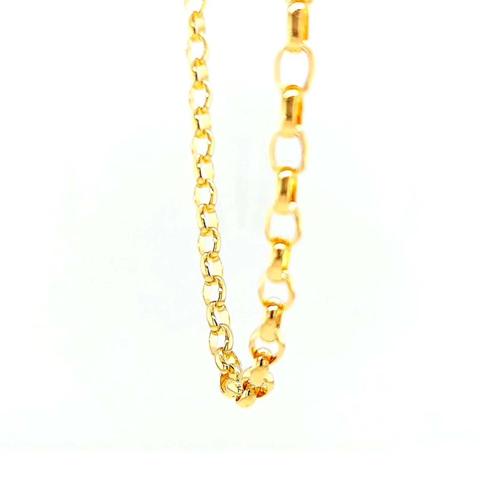 9ct Yellow Gold 55cm Oval Belcher Chain - Image 18
