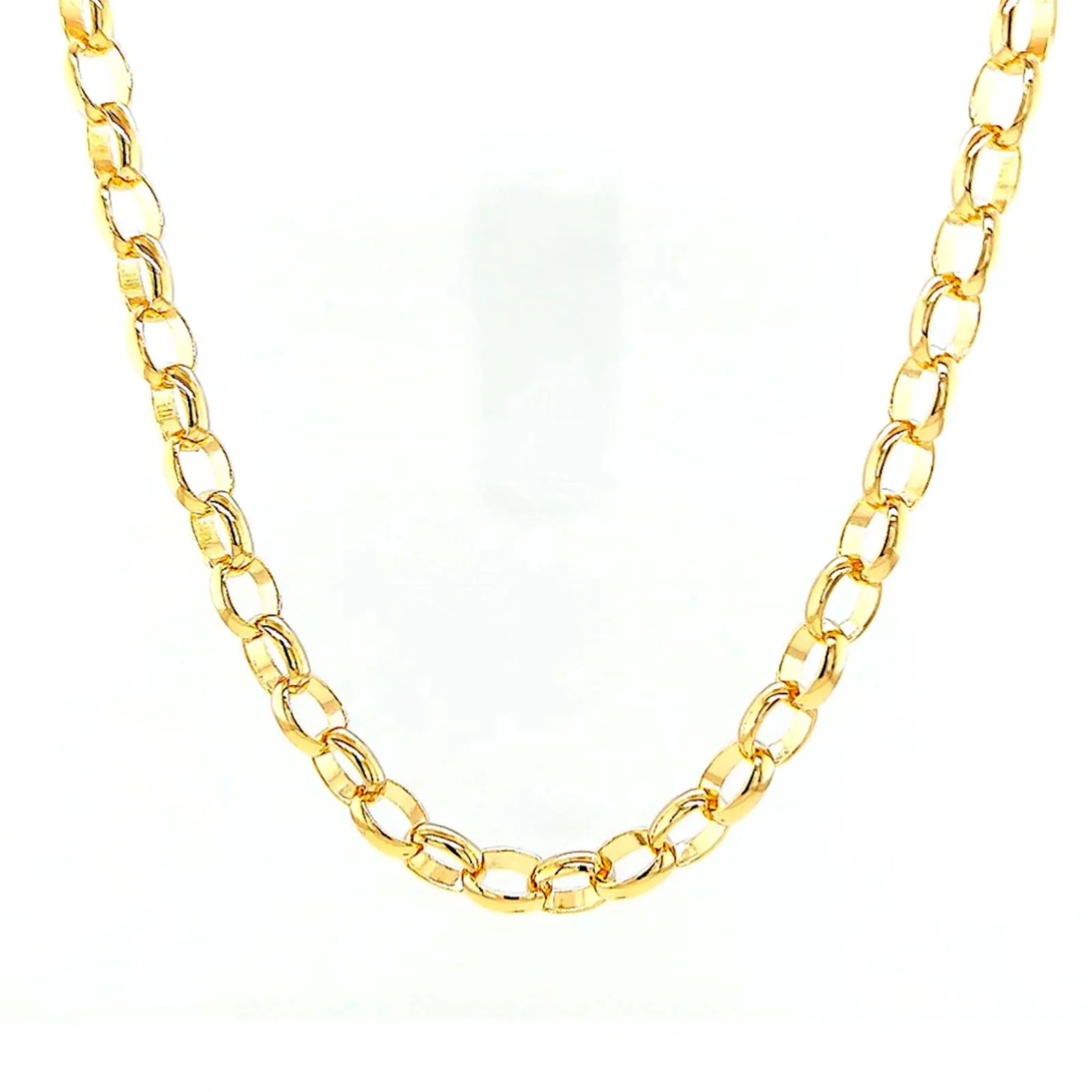 9ct Yellow Gold 55cm Oval Belcher Chain - Image 42