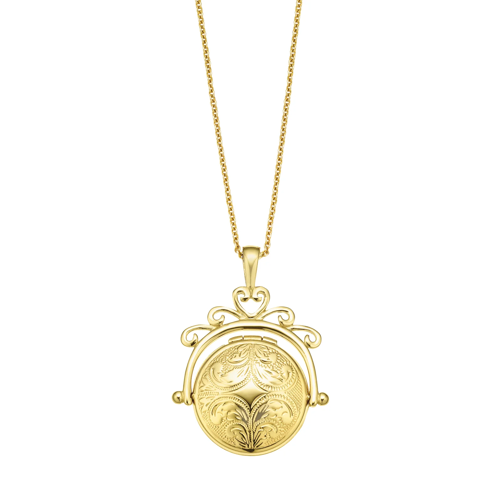 9ct Yellow Gold Round Spinner Locket