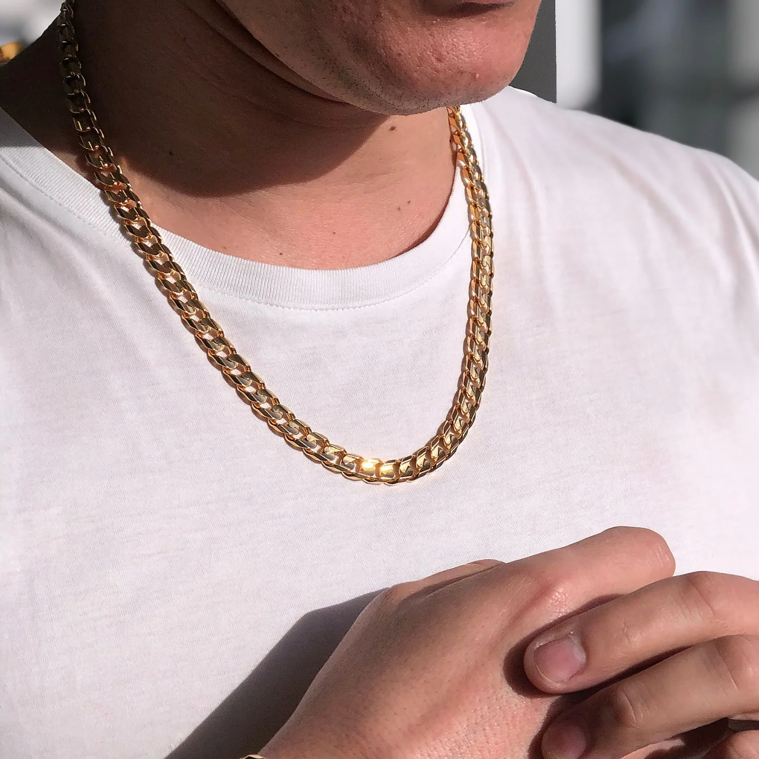 9ct Yellow Gold 55cm Curb Chain - Image 2