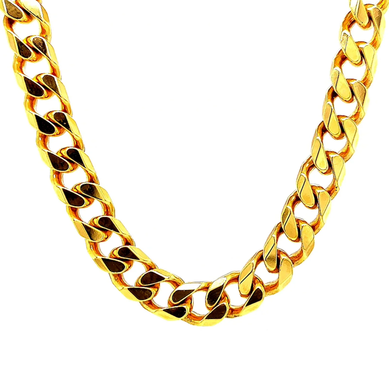 9ct Yellow Gold 55cm Curb Chain - Image 3
