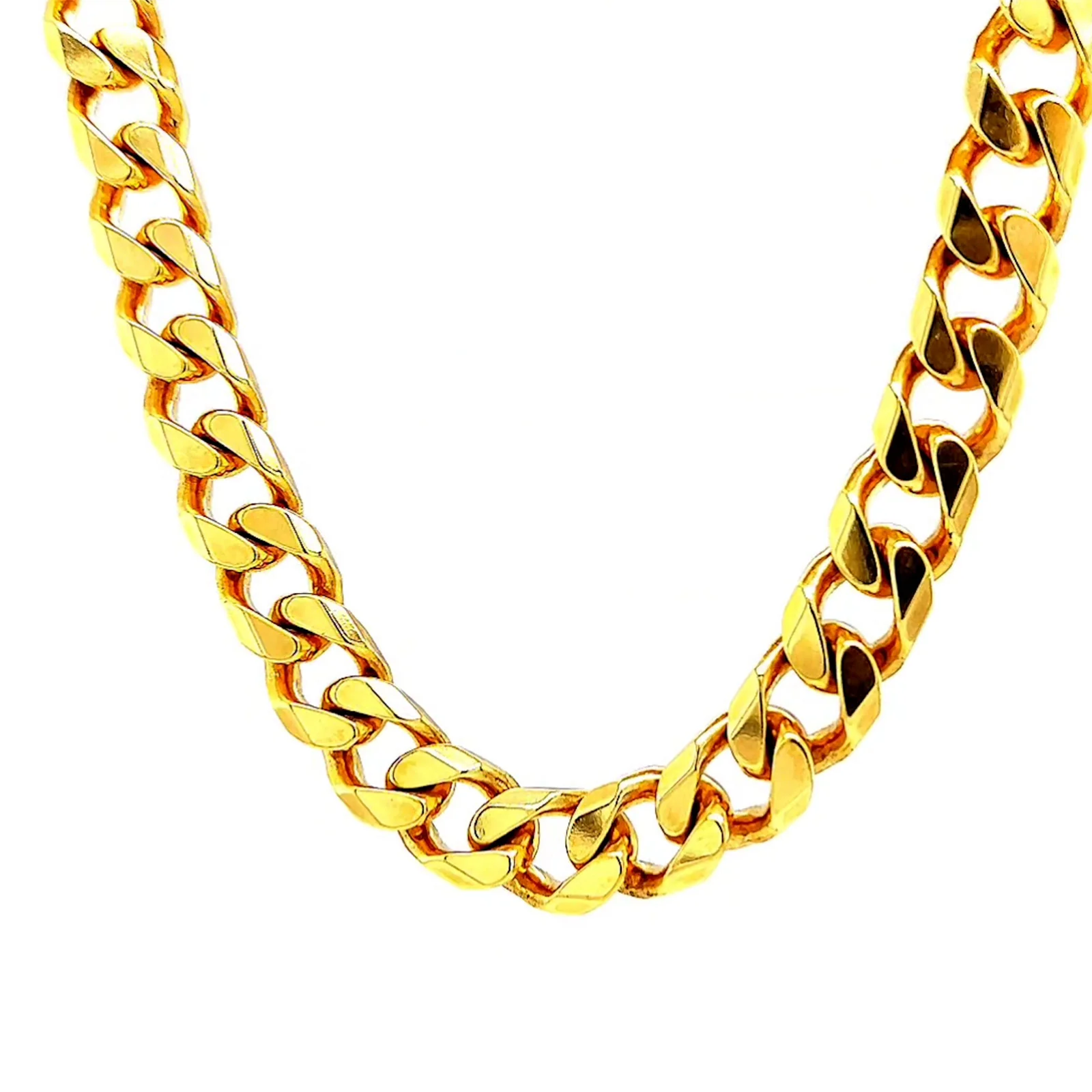 9ct Yellow Gold 55cm Curb Chain - Image 7