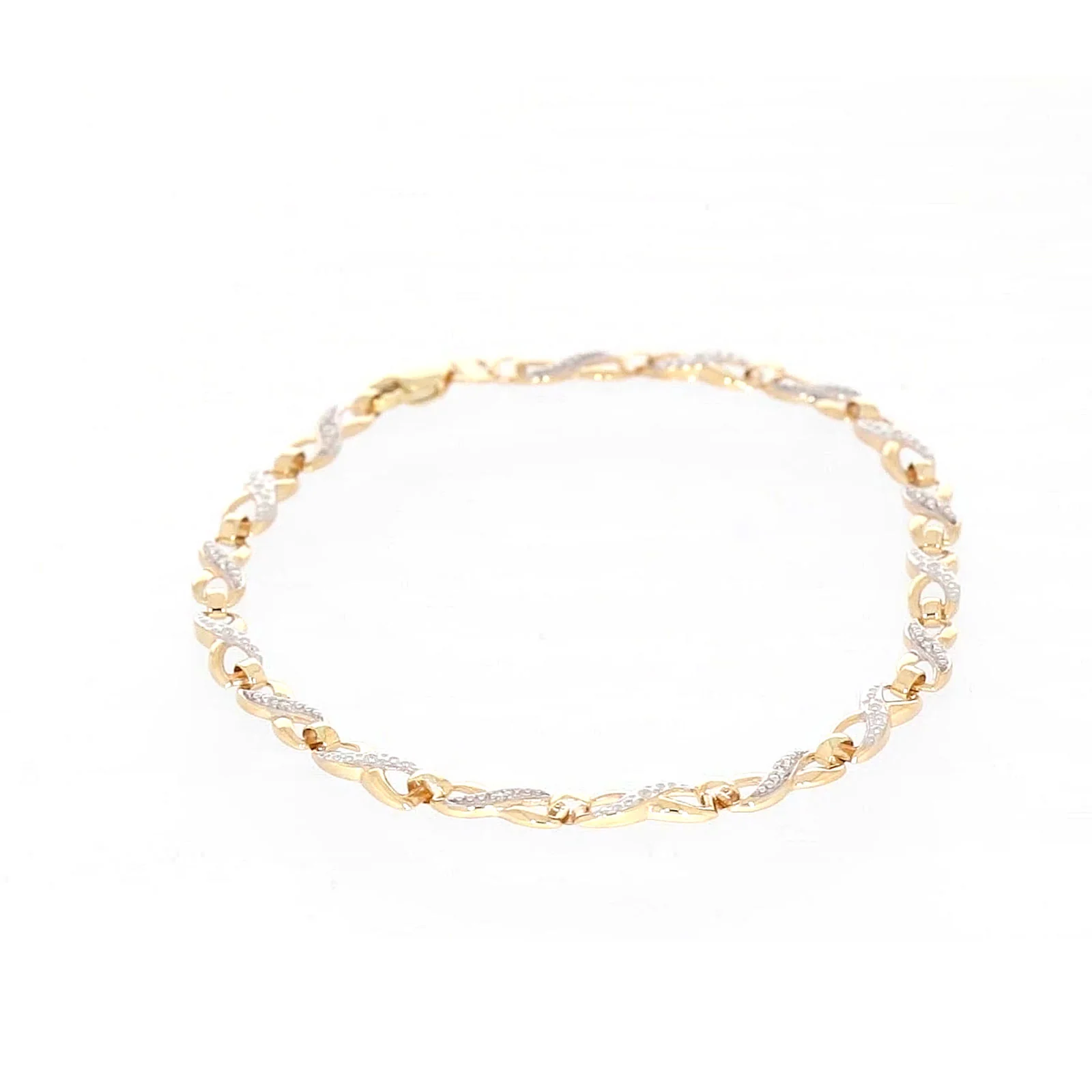 9ct Yellow Gold & Diamond Set Infinity Bracelet - Image 39