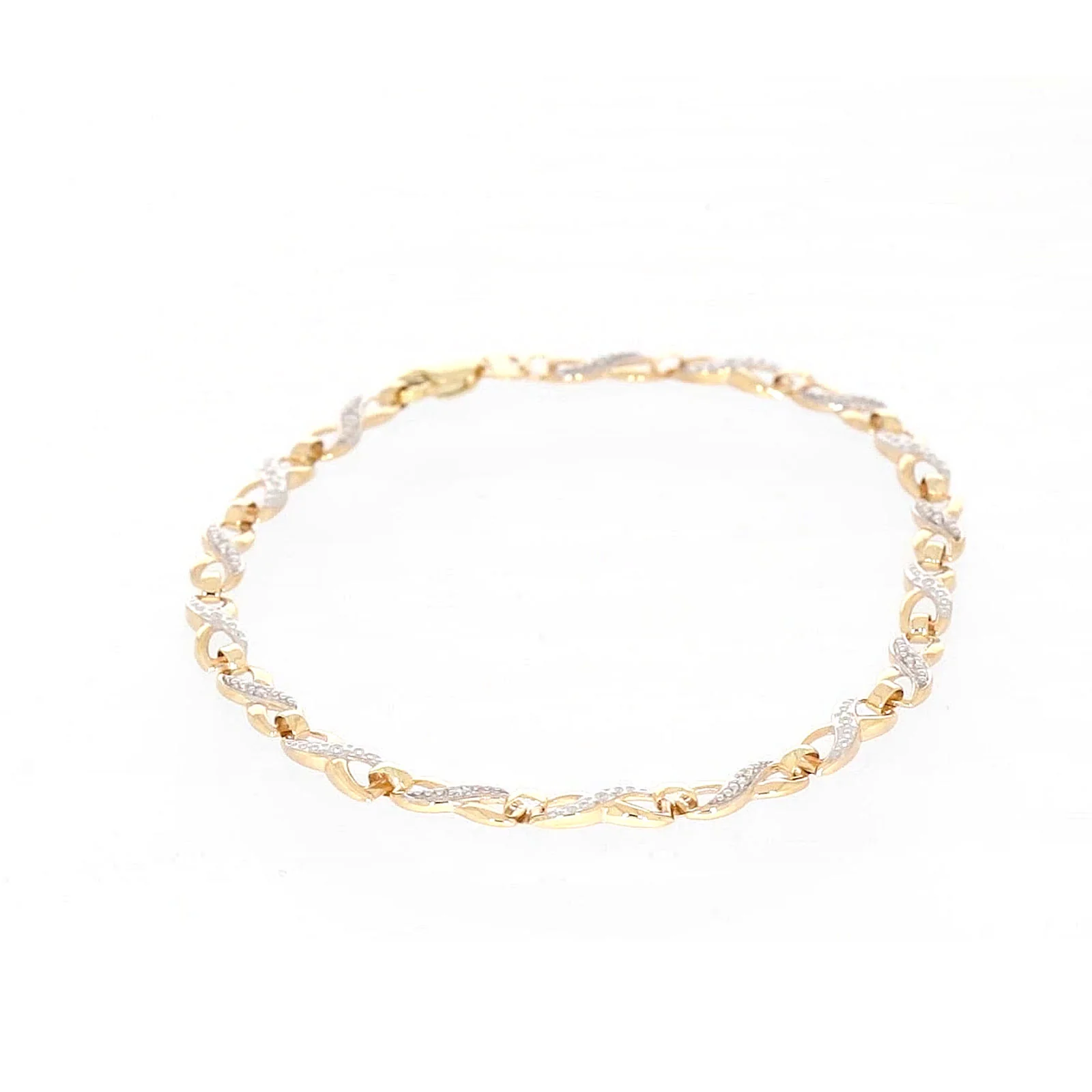 9ct Yellow Gold & Diamond Set Infinity Bracelet - Image 40