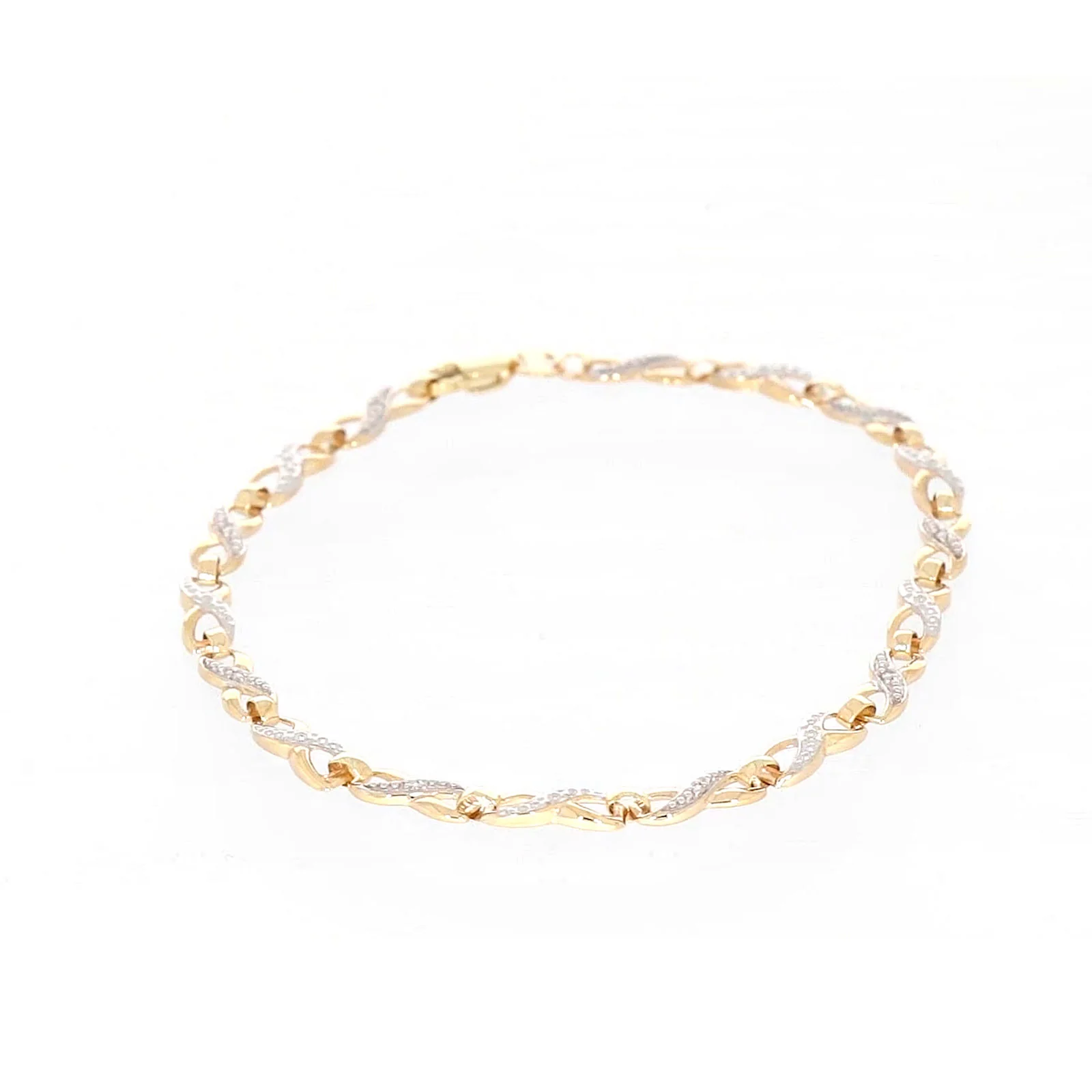 9ct Yellow Gold & Diamond Set Infinity Bracelet - Image 41