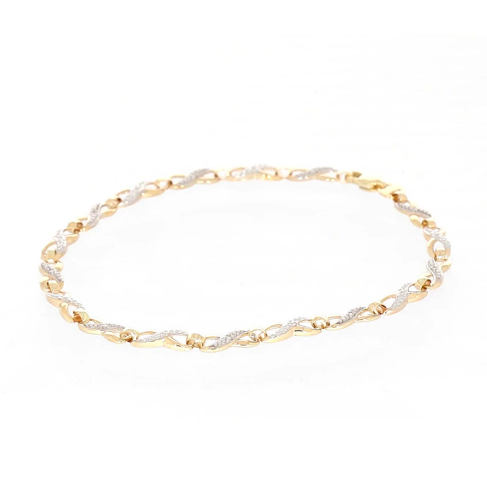 9ct Yellow Gold & Diamond Set Infinity Bracelet - Image 53