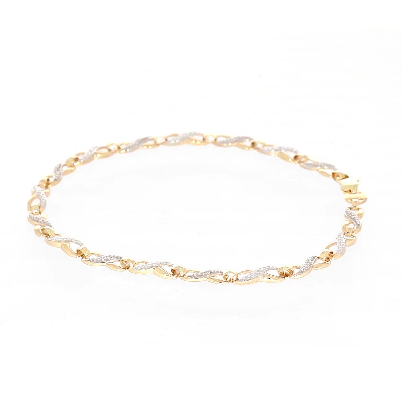 9ct Yellow Gold & Diamond Set Infinity Bracelet - Image 60