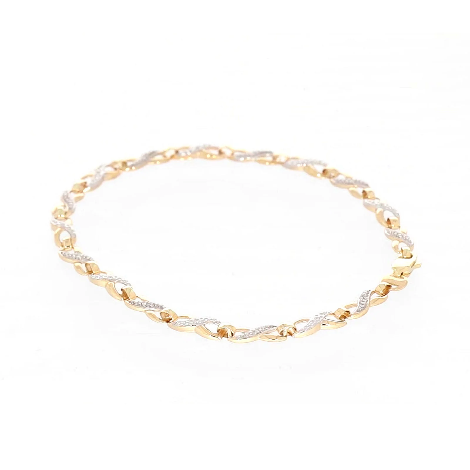9ct Yellow Gold & Diamond Set Infinity Bracelet - Image 67