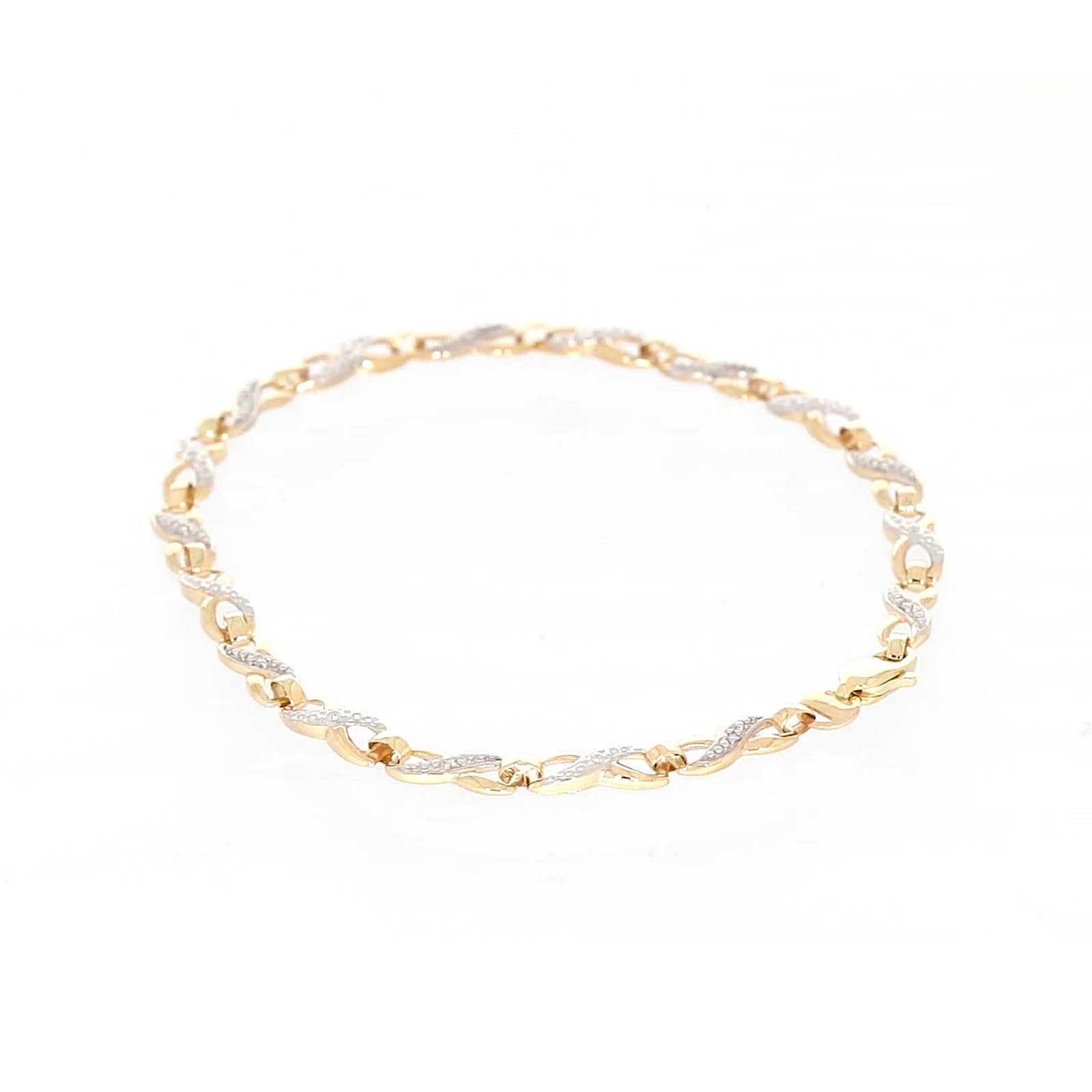 9ct Yellow Gold & Diamond Set Infinity Bracelet - Image 71