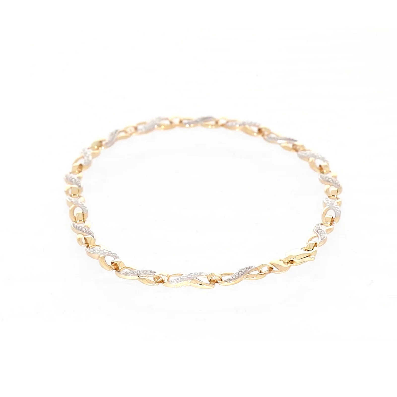 9ct Yellow Gold & Diamond Set Infinity Bracelet - Image 73