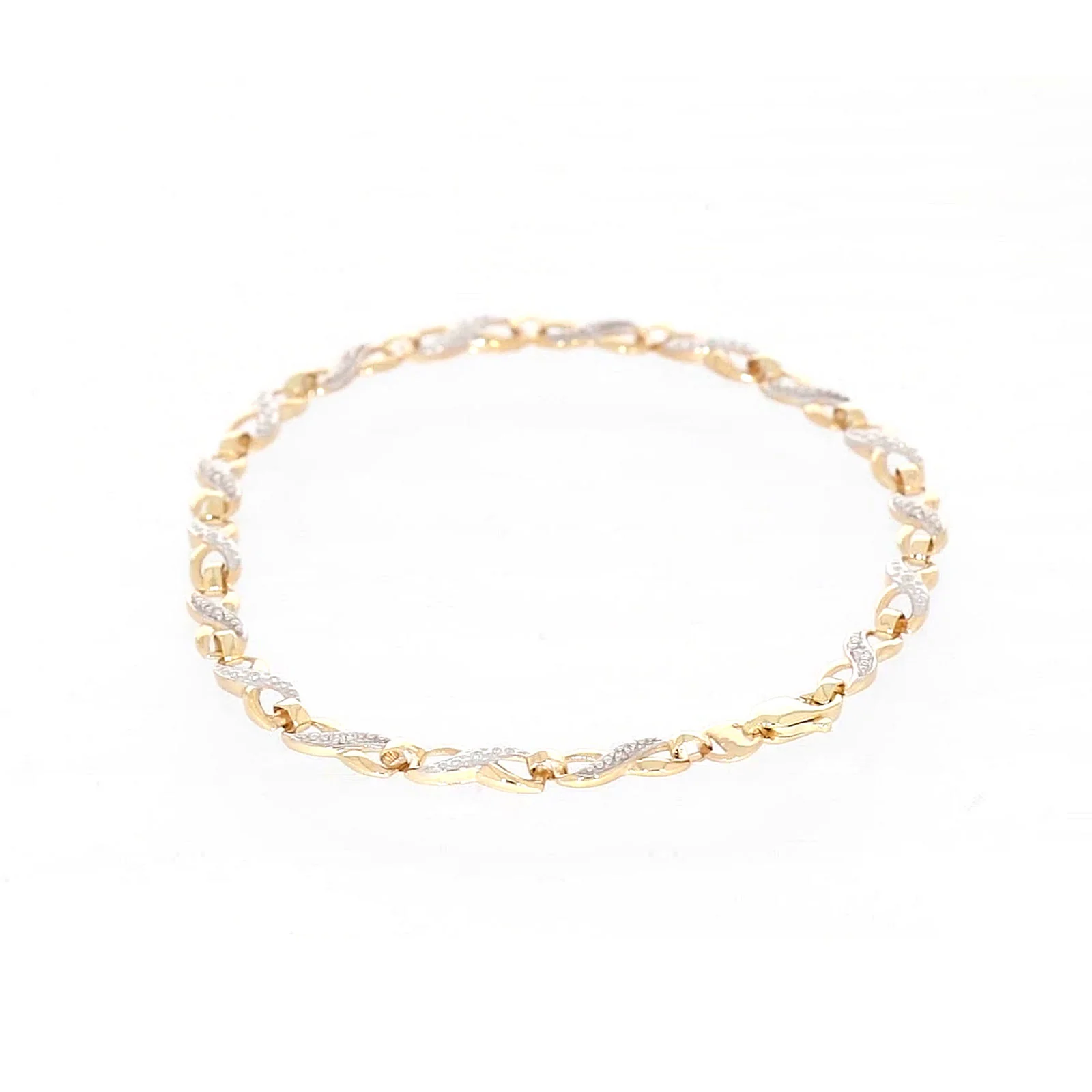 9ct Yellow Gold & Diamond Set Infinity Bracelet - Image 74