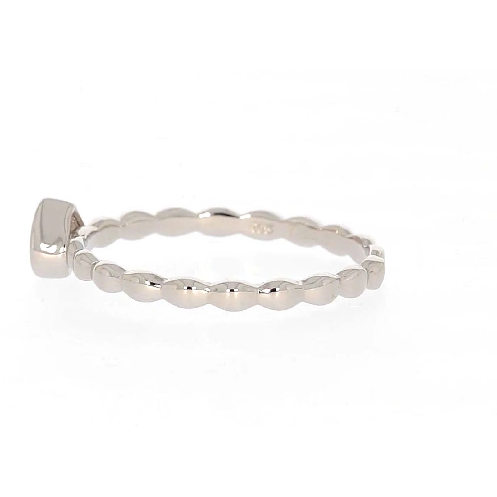 Sterling Silver Cubic Zirconia and Heart Stacker Ring - Image 22