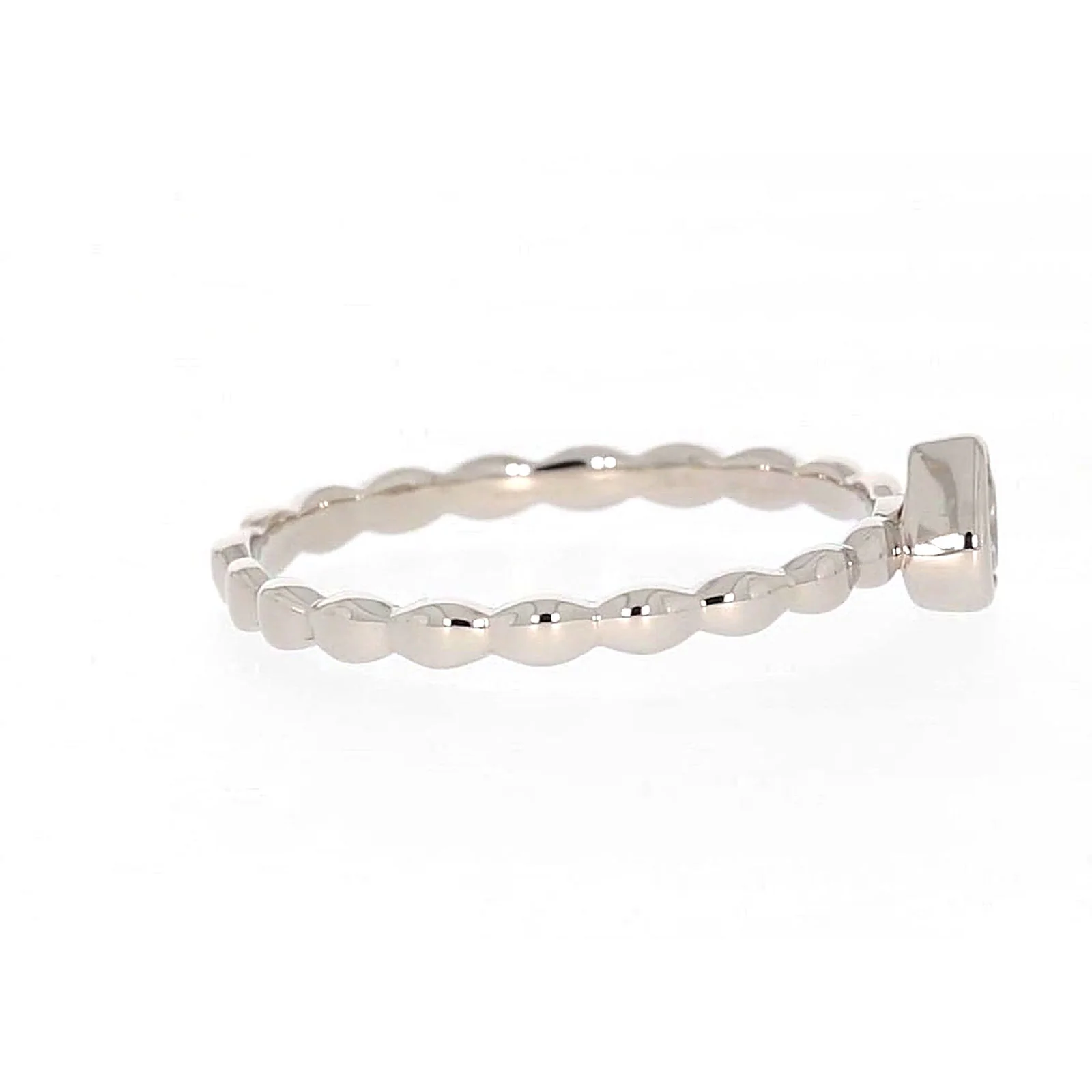 Sterling Silver Cubic Zirconia and Heart Stacker Ring - Image 57