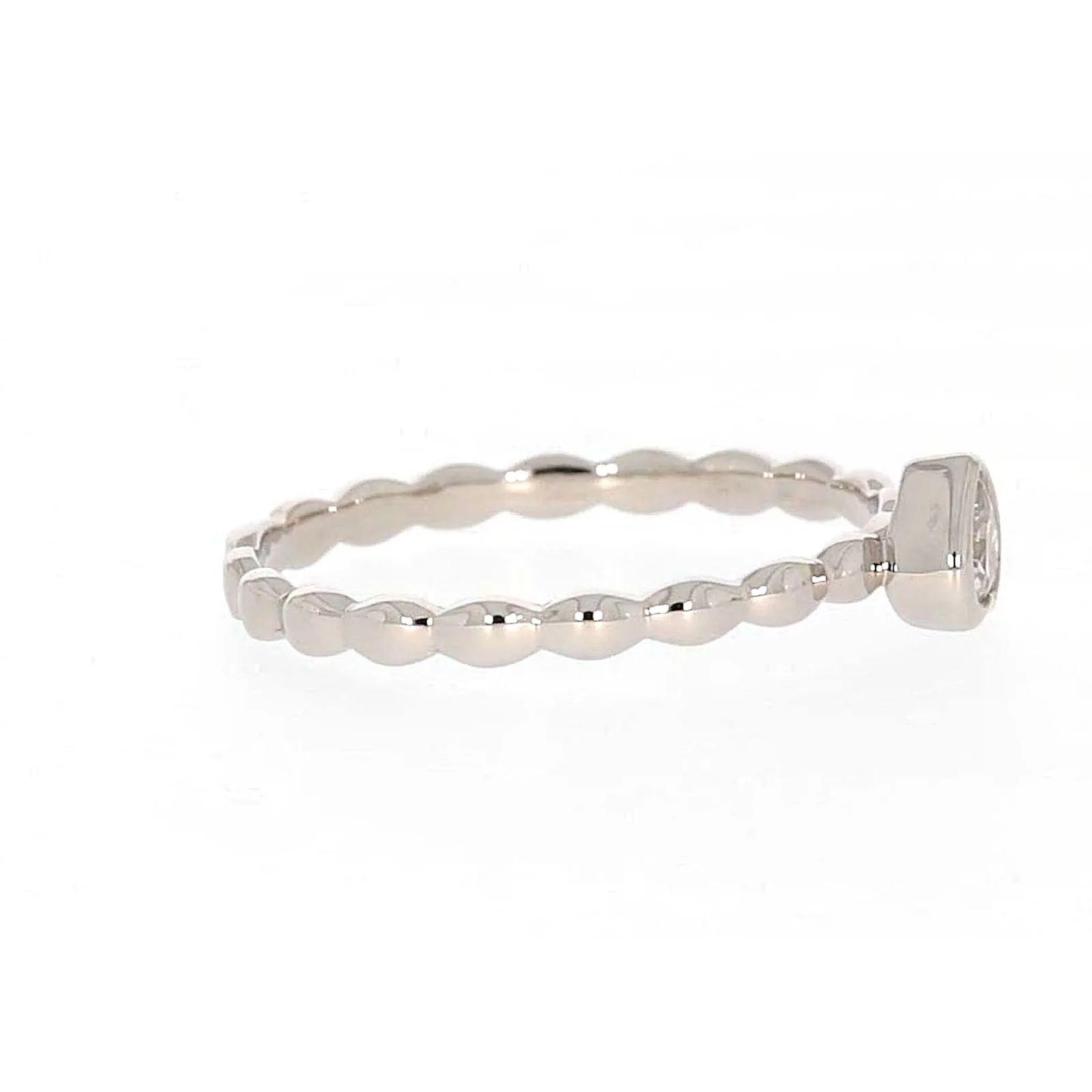 Sterling Silver Cubic Zirconia and Heart Stacker Ring - Image 59