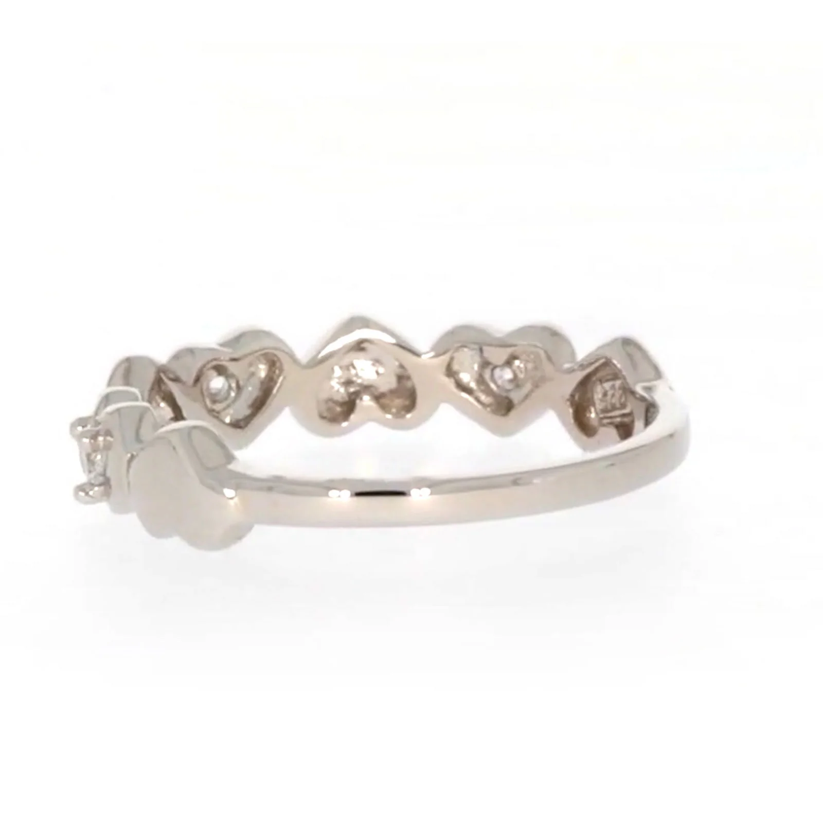 Sterling Silver Cubic Zirconia and Heart Stacker Ring - Image 30