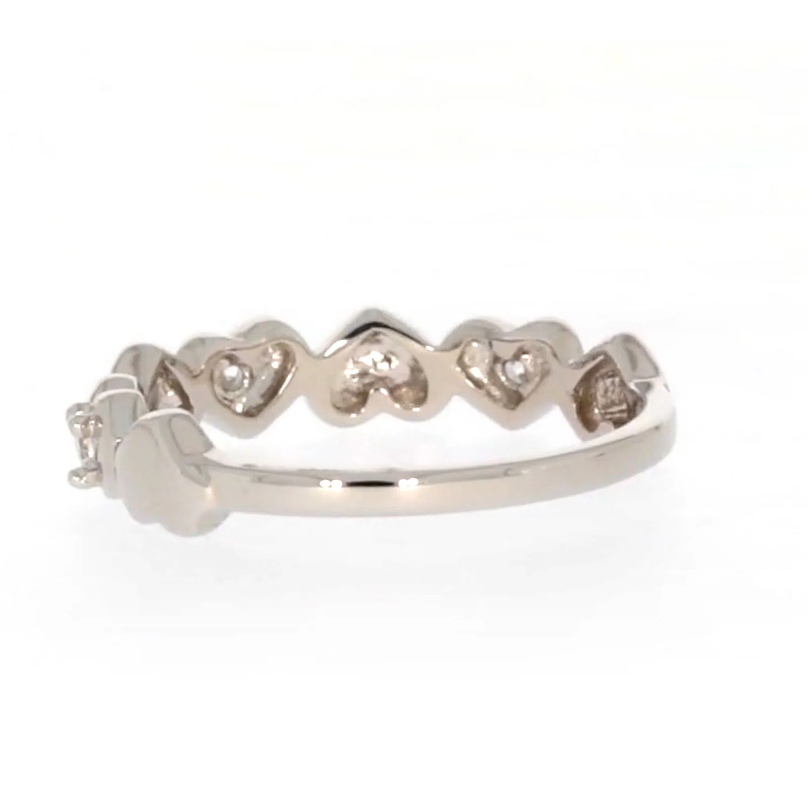 Sterling Silver Cubic Zirconia and Heart Stacker Ring - Image 31