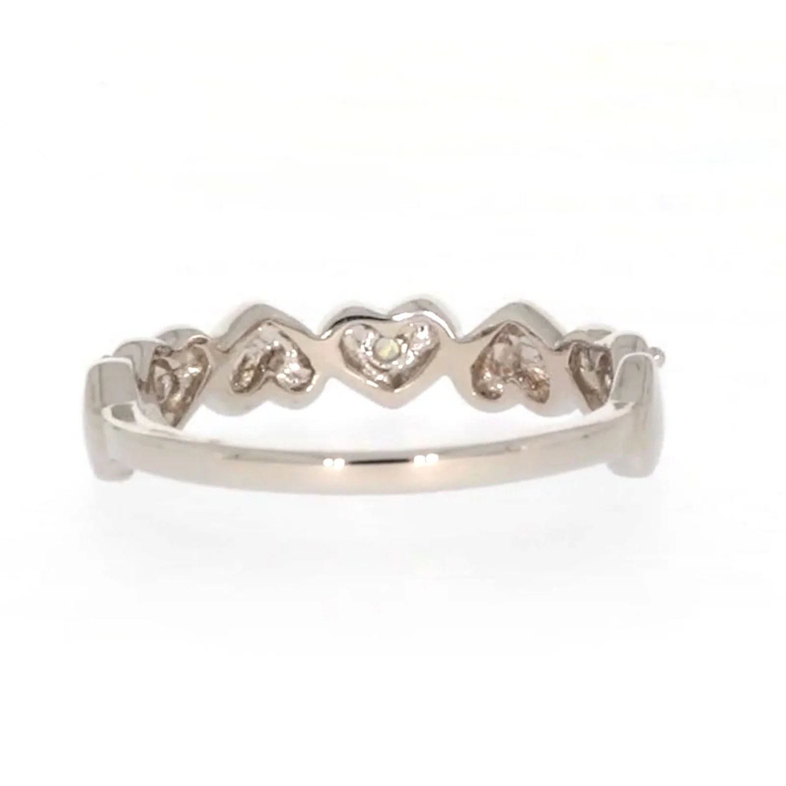 Sterling Silver Cubic Zirconia and Heart Stacker Ring - Image 39