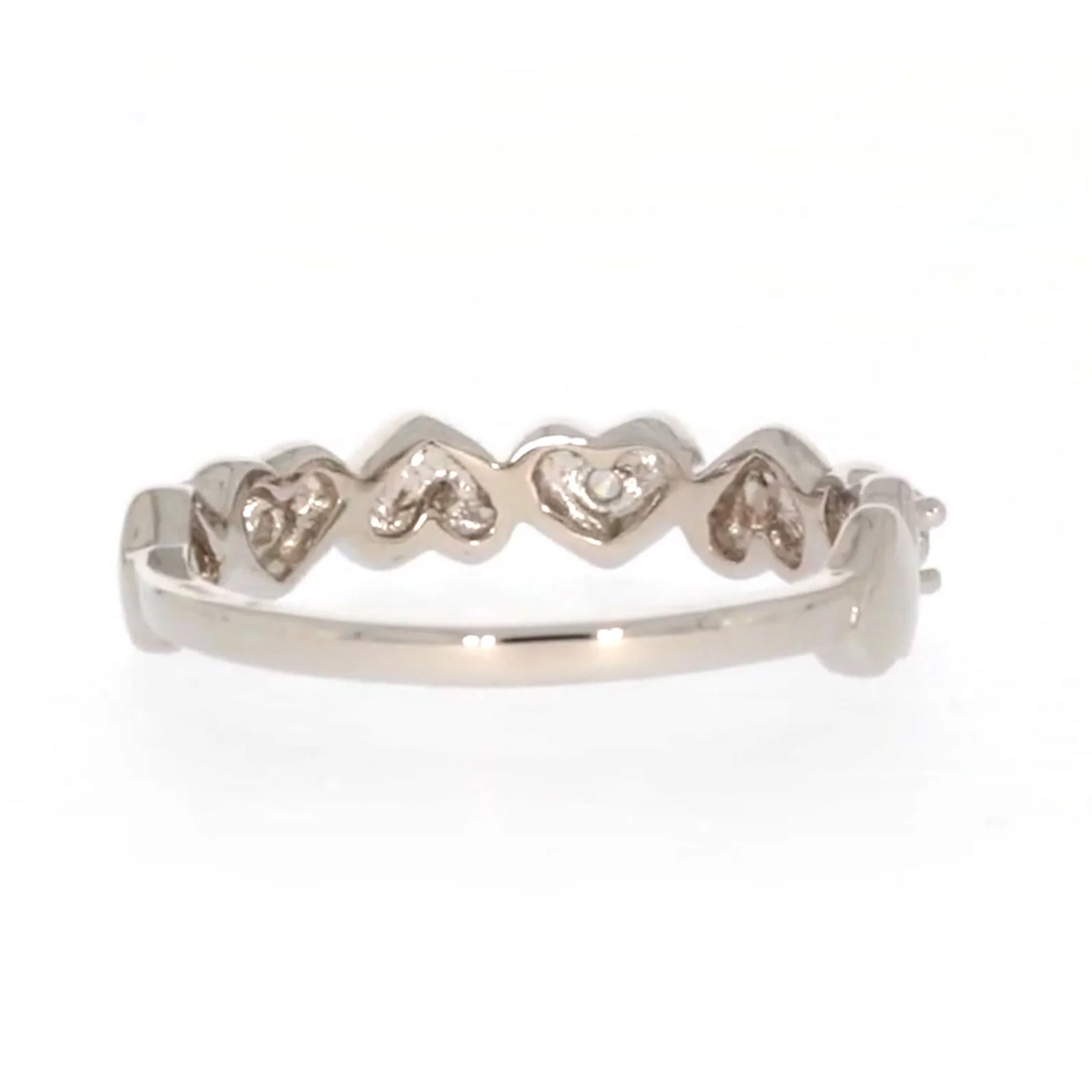 Sterling Silver Cubic Zirconia and Heart Stacker Ring - Image 41