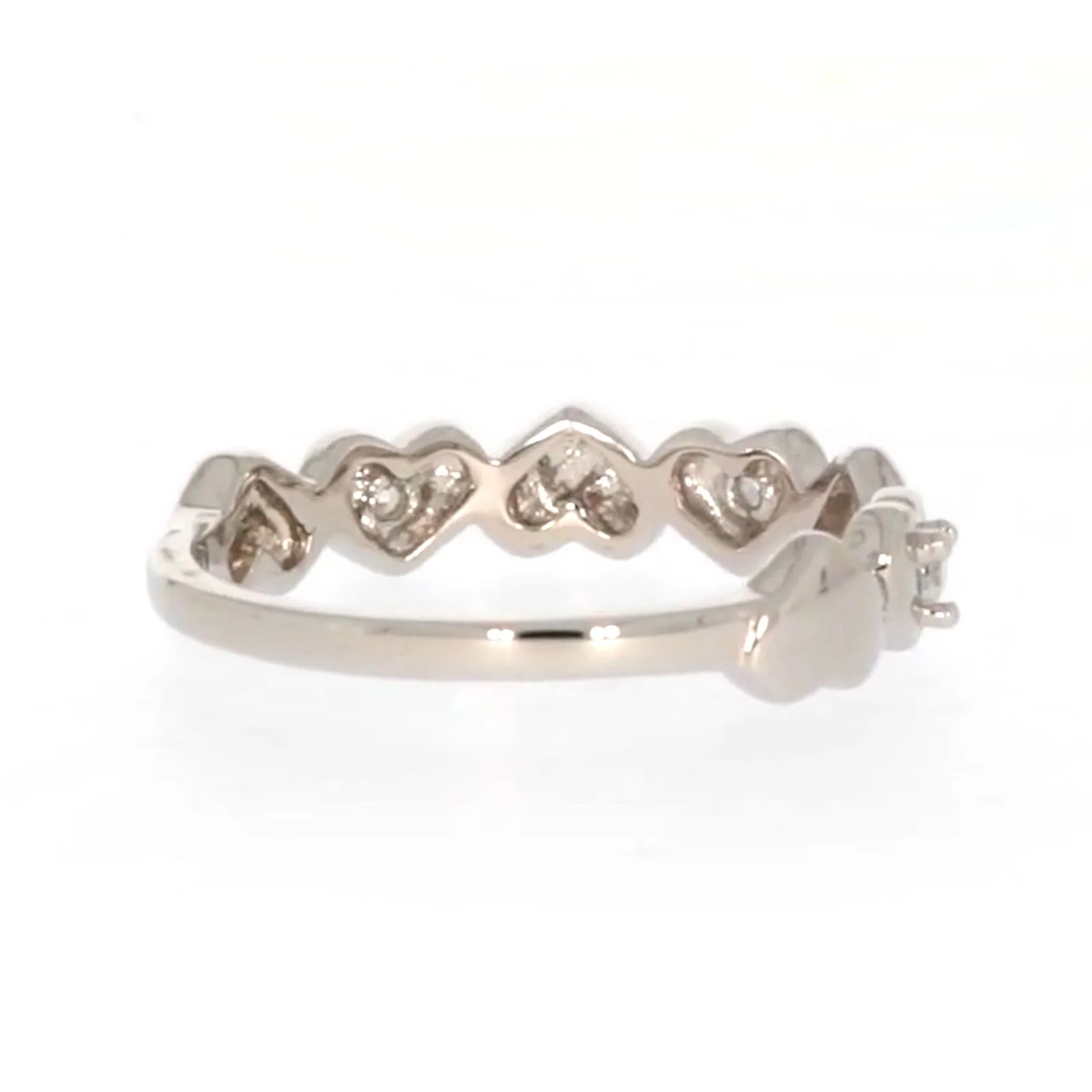 Sterling Silver Cubic Zirconia and Heart Stacker Ring - Image 46