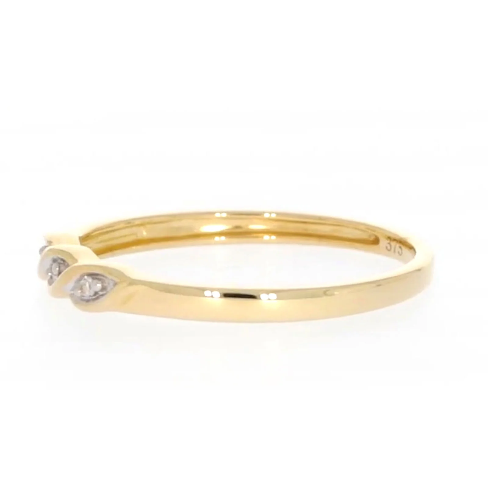 9ct Yellow Gold & Diamond Set Twist Ring - Image 16