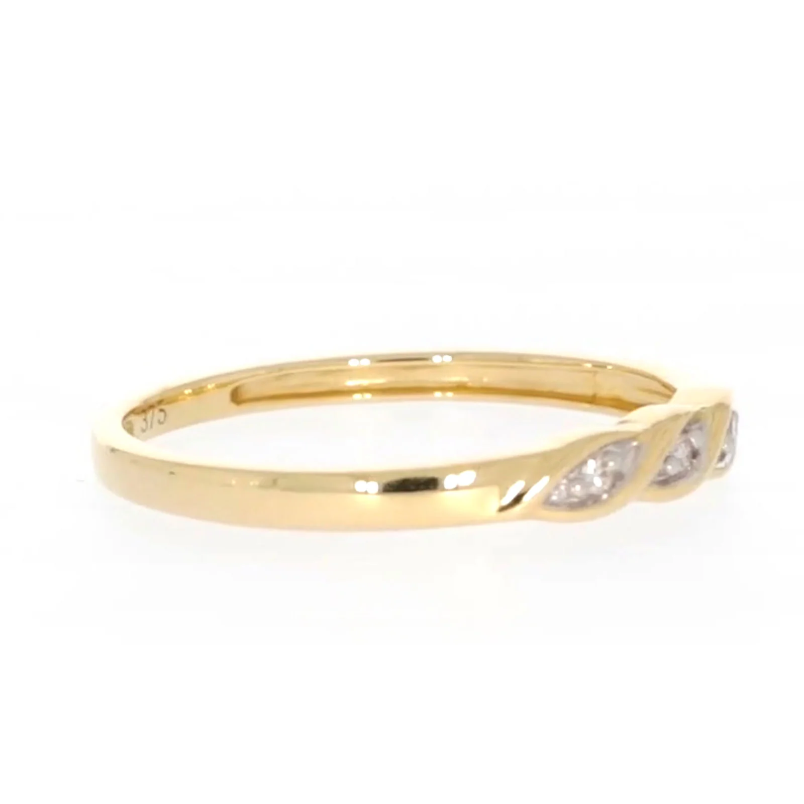 9ct Yellow Gold & Diamond Set Twist Ring - Image 64