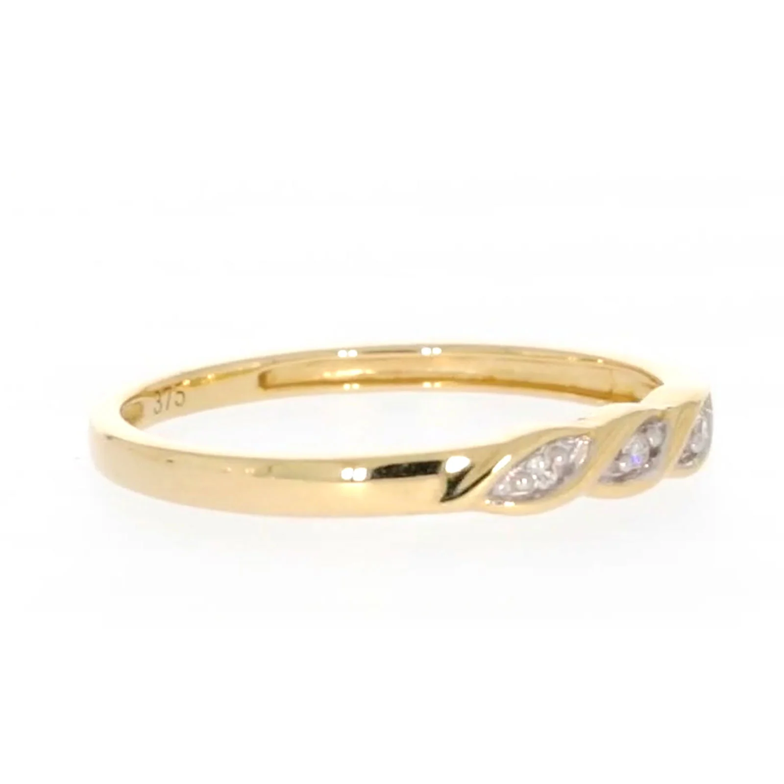 9ct Yellow Gold & Diamond Set Twist Ring - Image 66