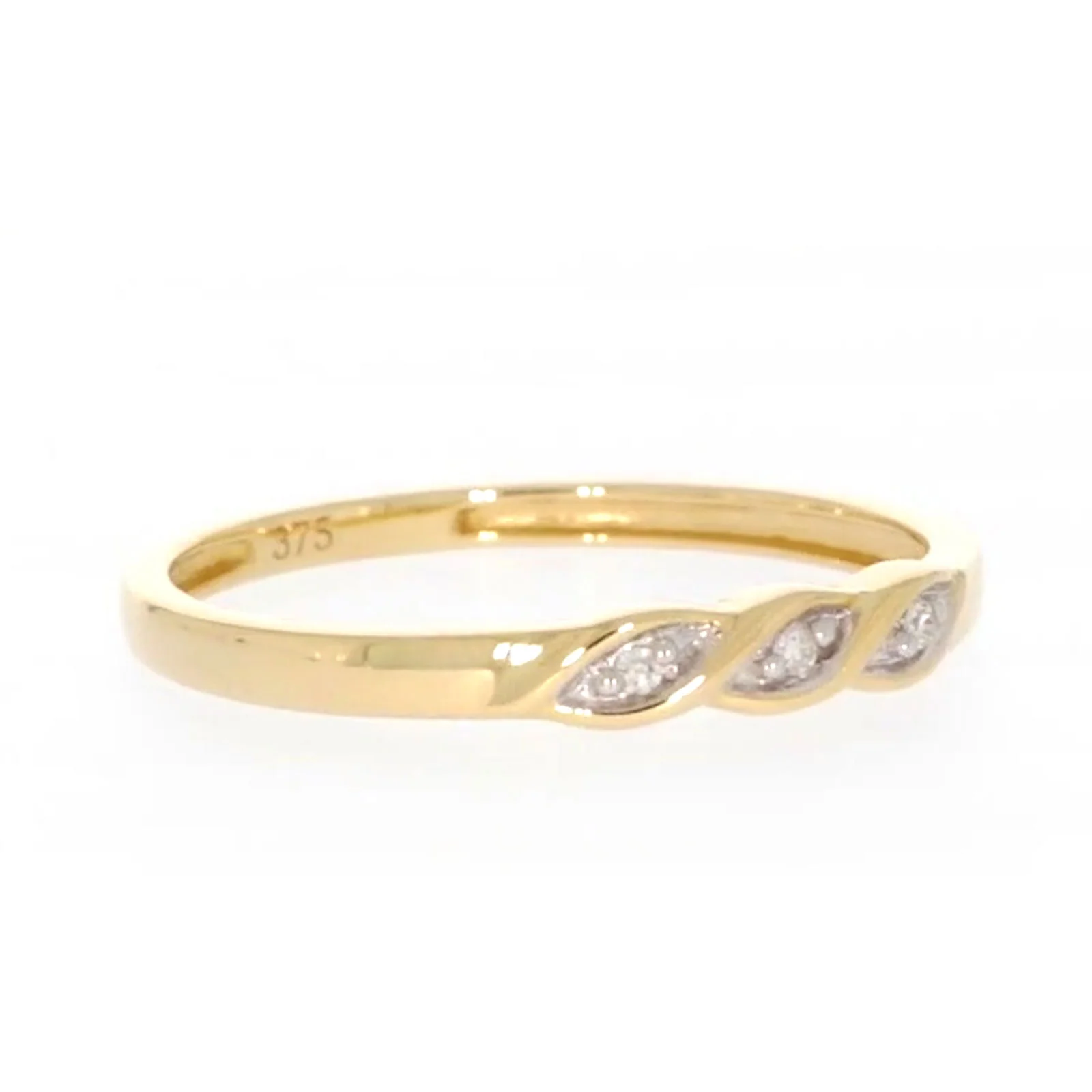 9ct Yellow Gold & Diamond Set Twist Ring - Image 69