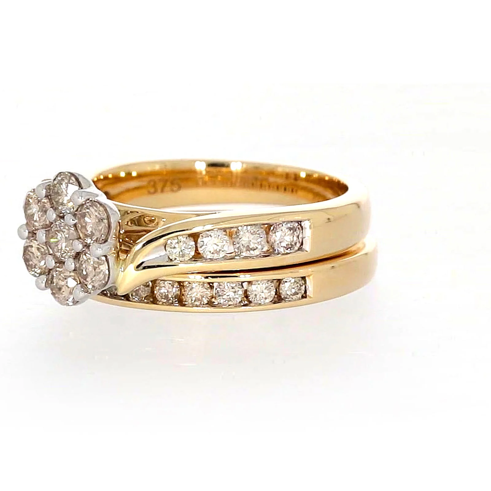 9ct Two Tone Gold Round Brilliant Cut with 1.35 Carat tw of Diamonds Ring - Image 11