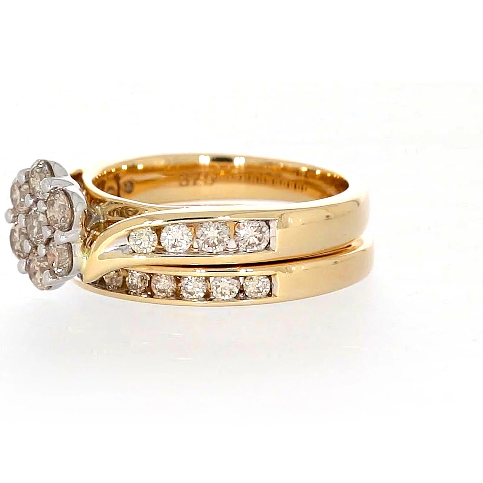 9ct Two Tone Gold Round Brilliant Cut with 1.35 Carat tw of Diamonds Ring - Image 14