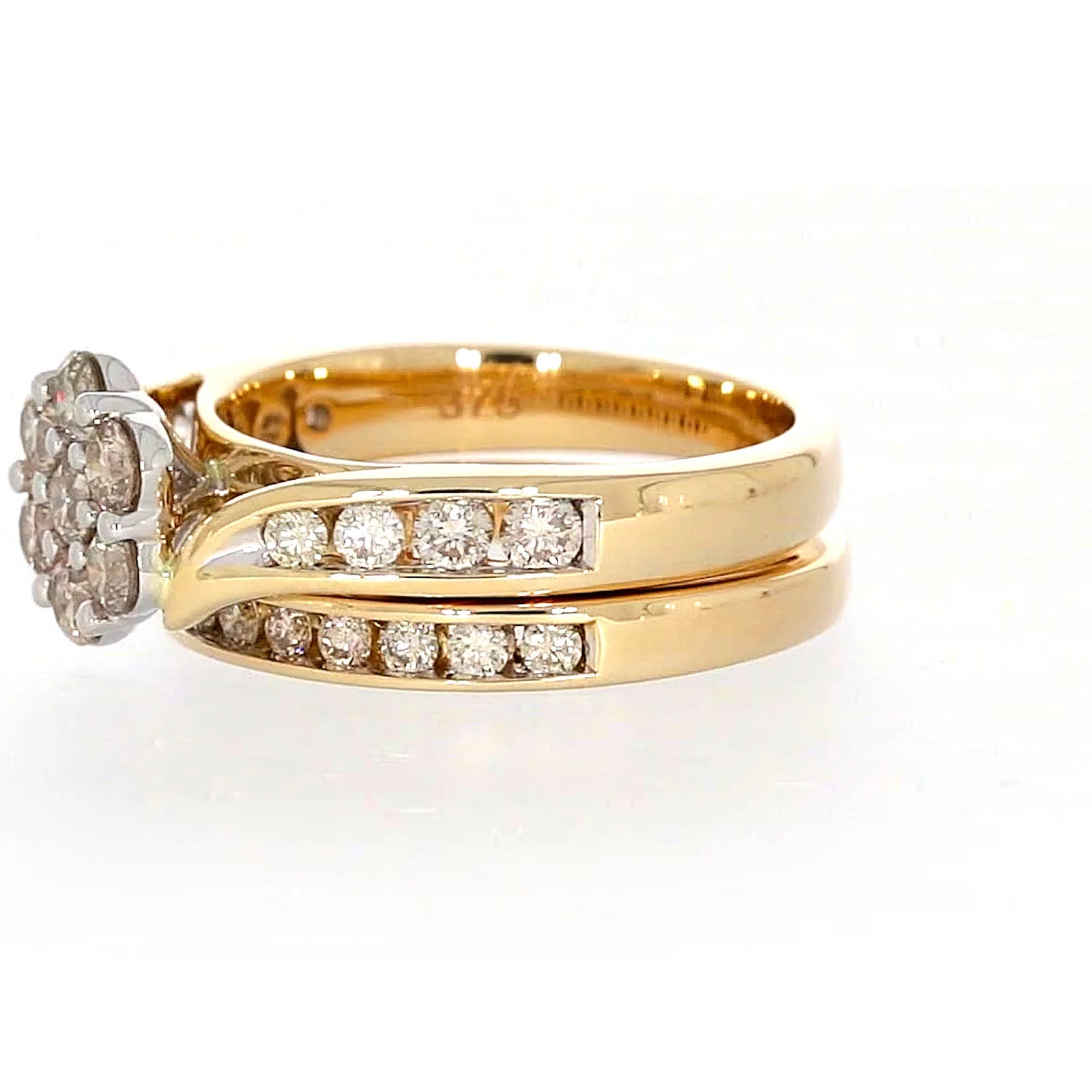 9ct Two Tone Gold Round Brilliant Cut with 1.35 Carat tw of Diamonds Ring - Image 15