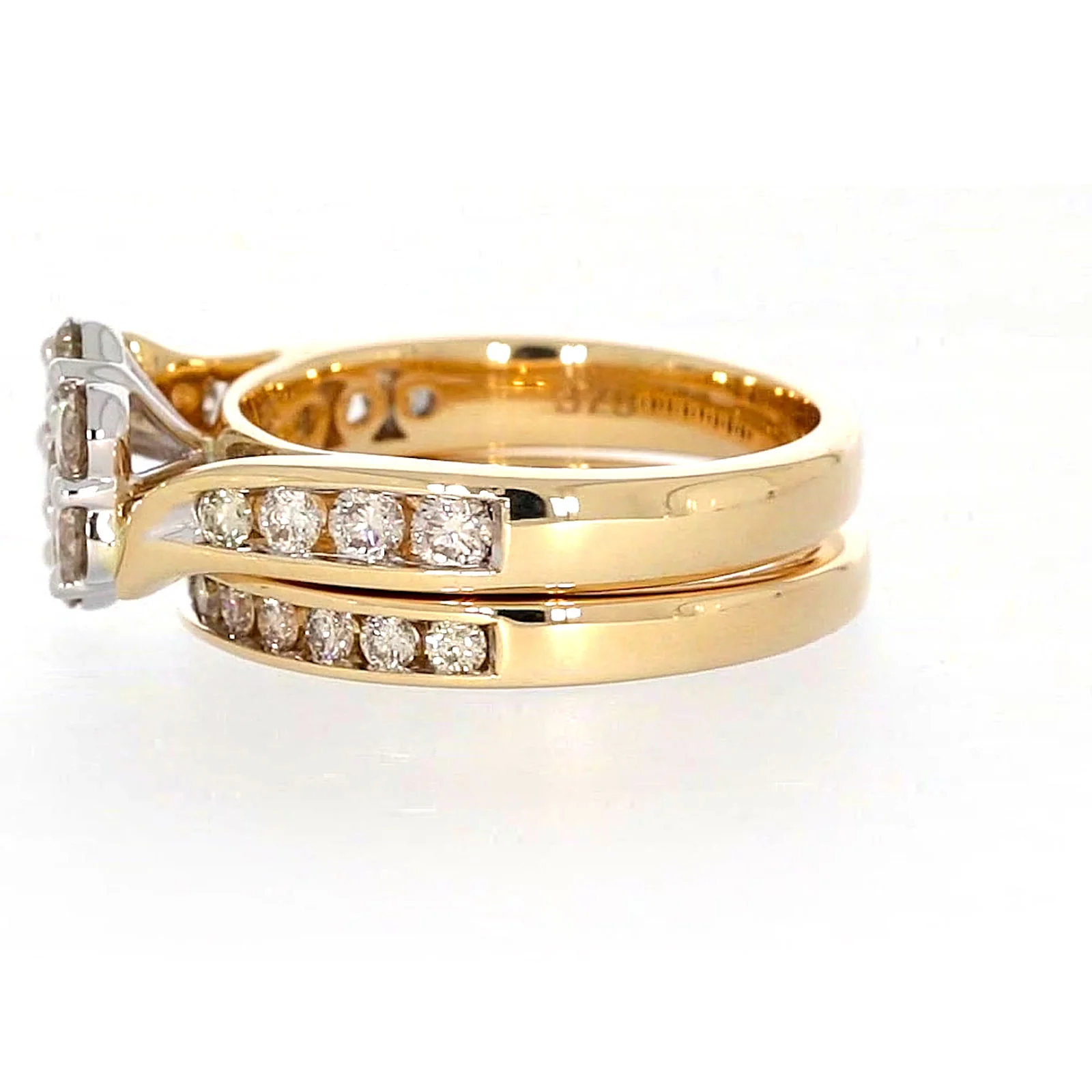 9ct Two Tone Gold Round Brilliant Cut with 1.35 Carat tw of Diamonds Ring - Image 19