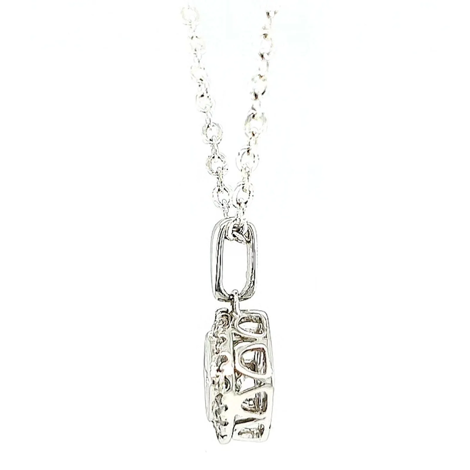 9ct White Gold Round Brilliant Cut Dancing Diamond with 0.25 Carat tw of Diamond Pendant - Image 18