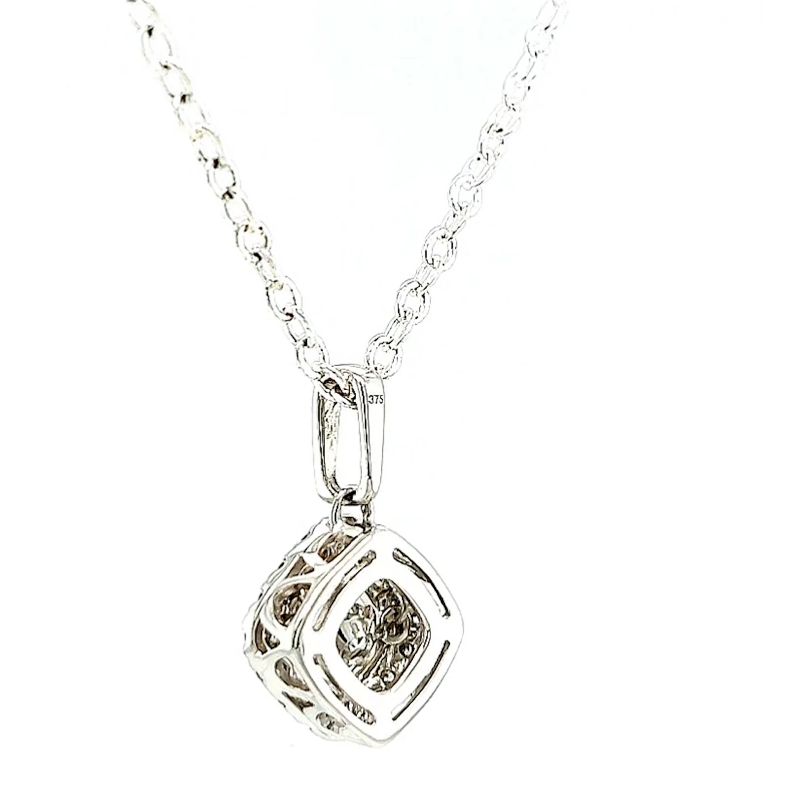 9ct White Gold Round Brilliant Cut Dancing Diamond with 0.25 Carat tw of Diamond Pendant - Image 30