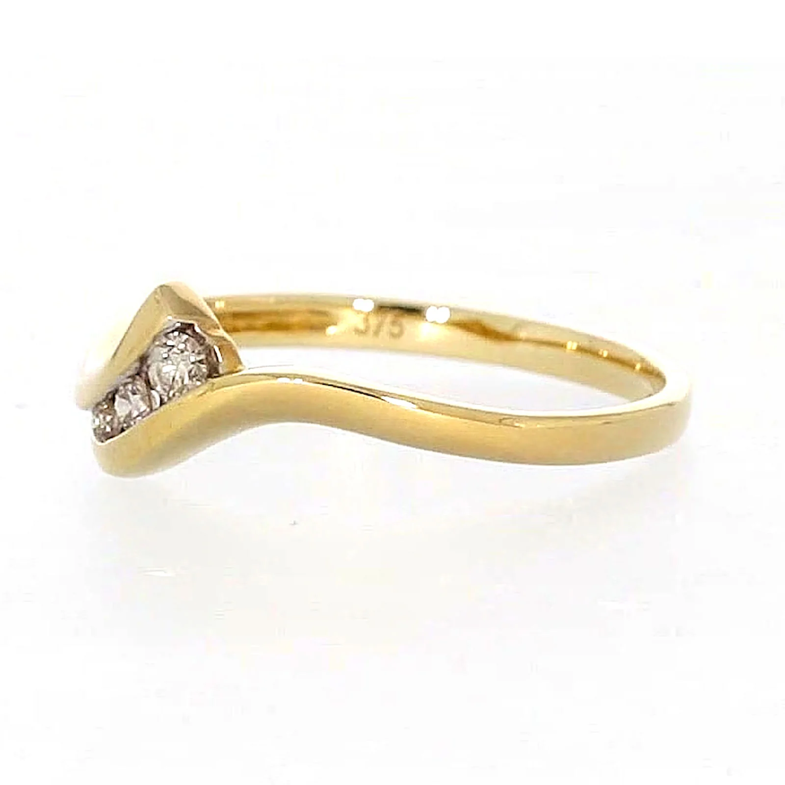 9ct Yellow Gold Round Brilliant Cut with 0.10 CARAT tw of Diamonds Ring - Image 13
