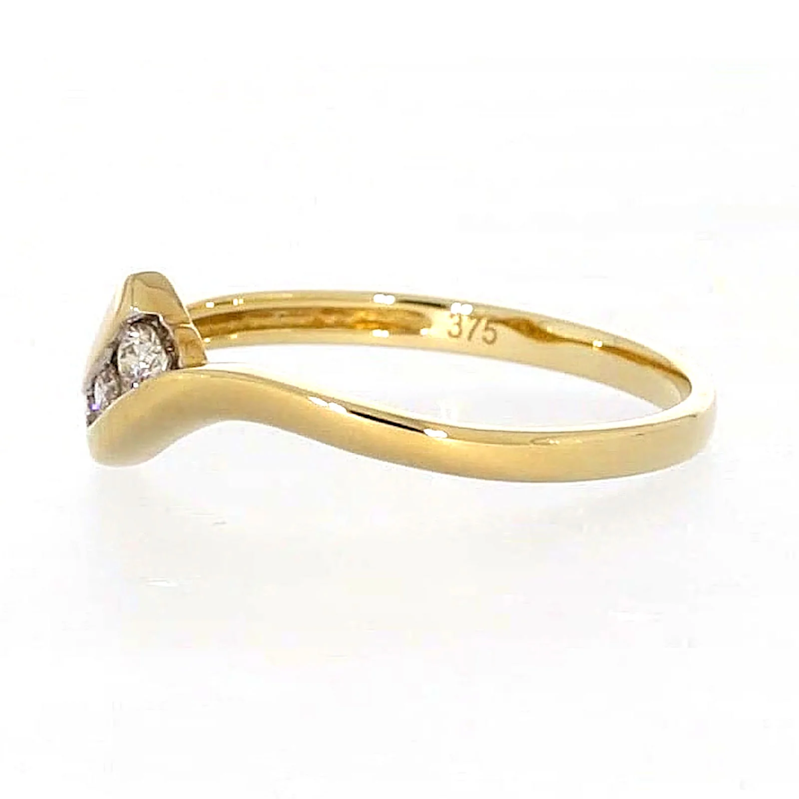 9ct Yellow Gold Round Brilliant Cut with 0.10 CARAT tw of Diamonds Ring - Image 16