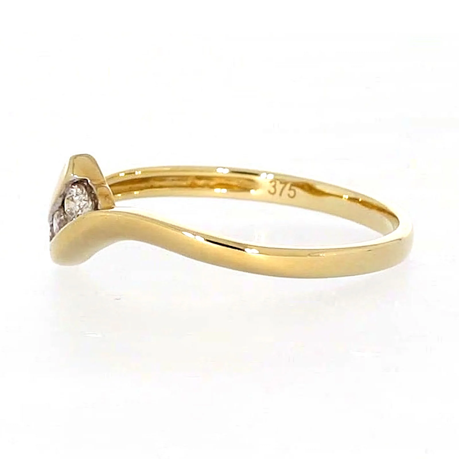 9ct Yellow Gold Round Brilliant Cut with 0.10 CARAT tw of Diamonds Ring - Image 17