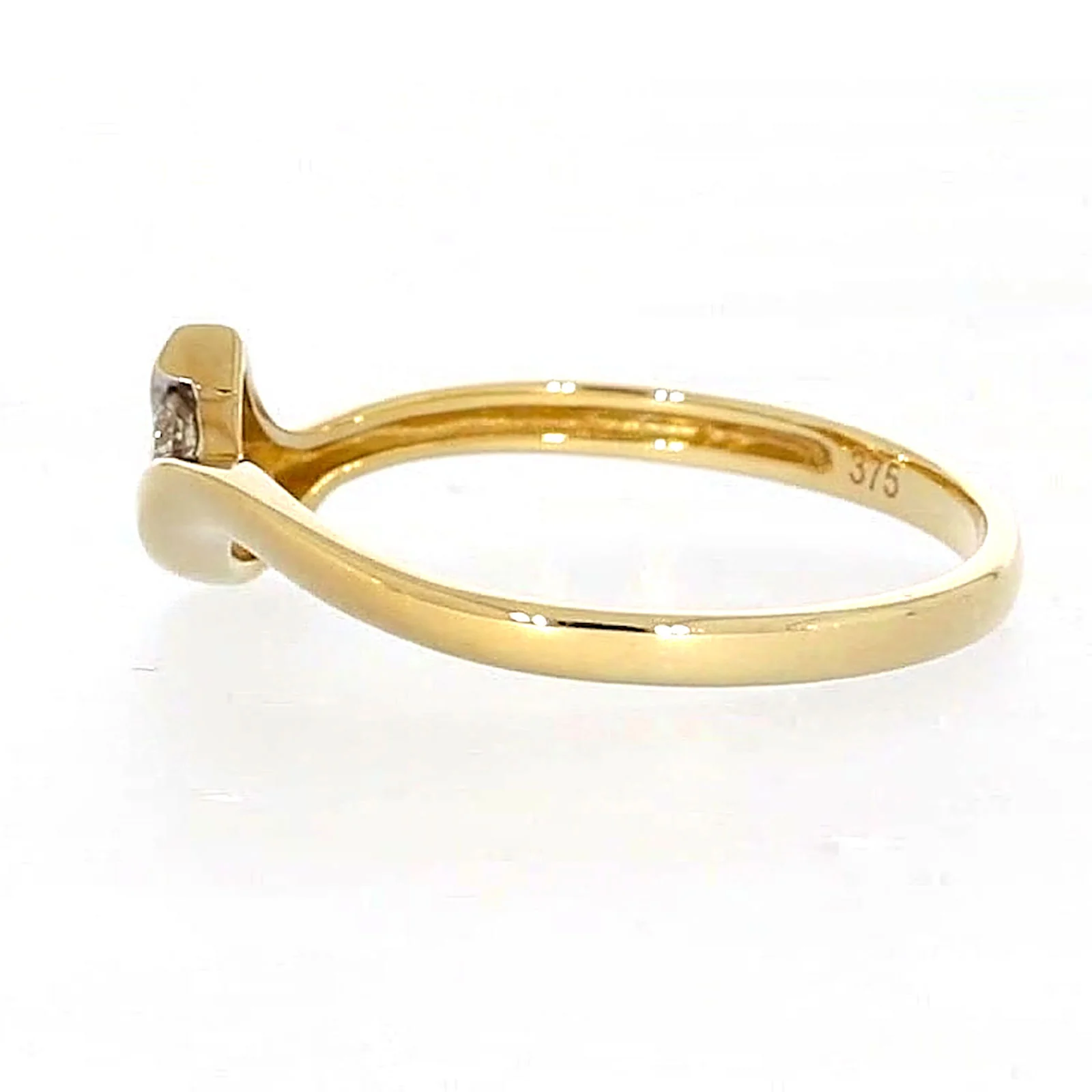9ct Yellow Gold Round Brilliant Cut with 0.10 CARAT tw of Diamonds Ring - Image 23