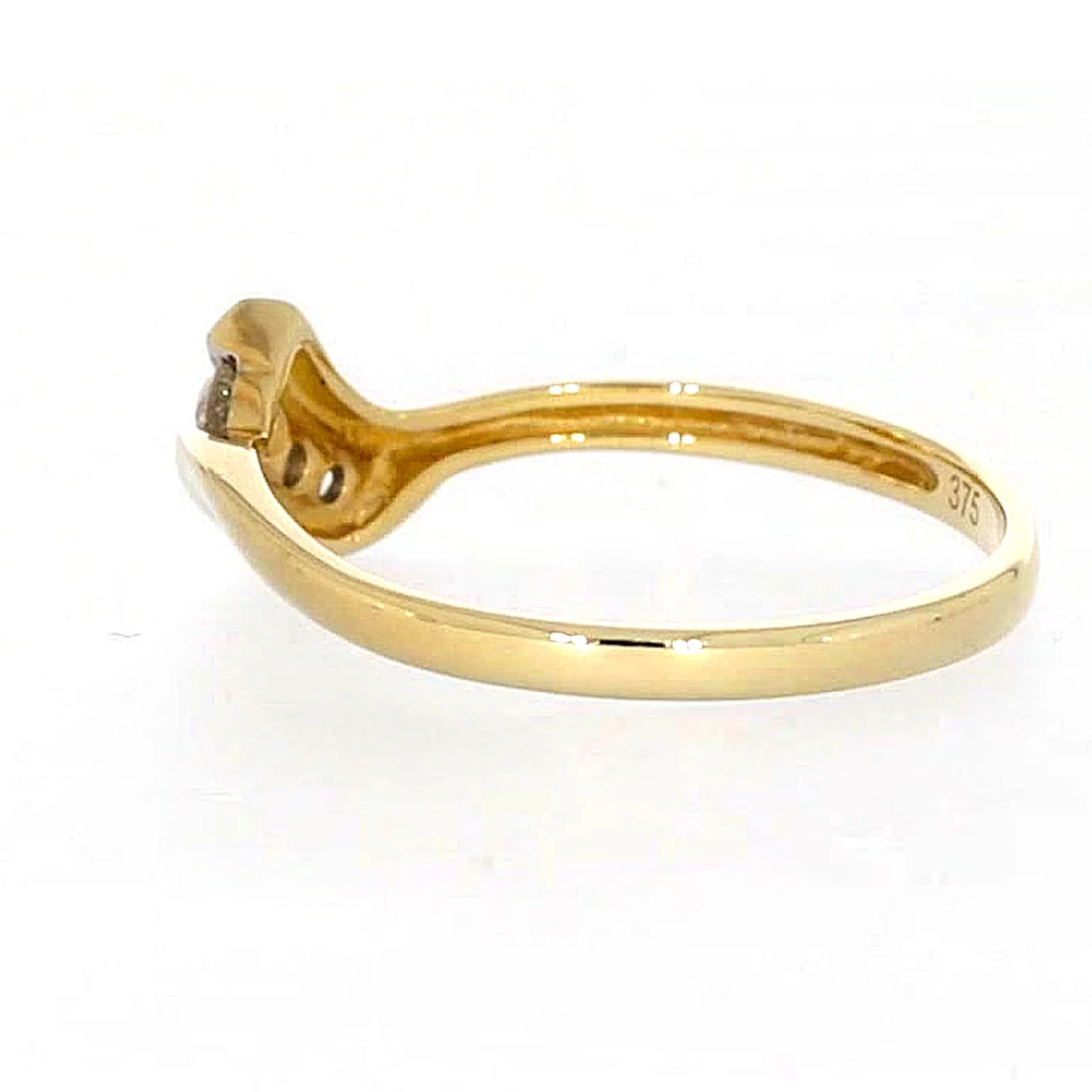 9ct Yellow Gold Round Brilliant Cut with 0.10 CARAT tw of Diamonds Ring - Image 27