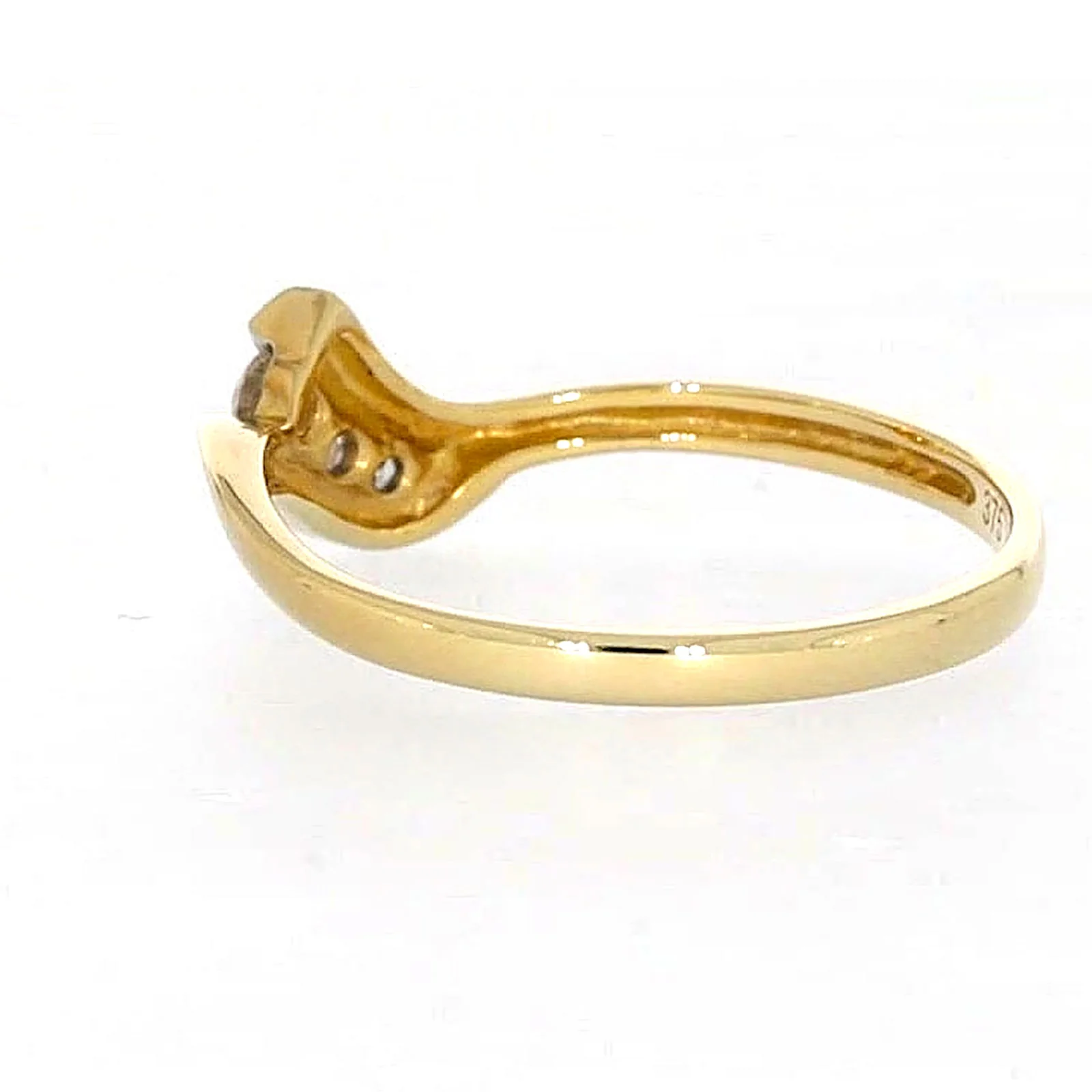 9ct Yellow Gold Round Brilliant Cut with 0.10 CARAT tw of Diamonds Ring - Image 29