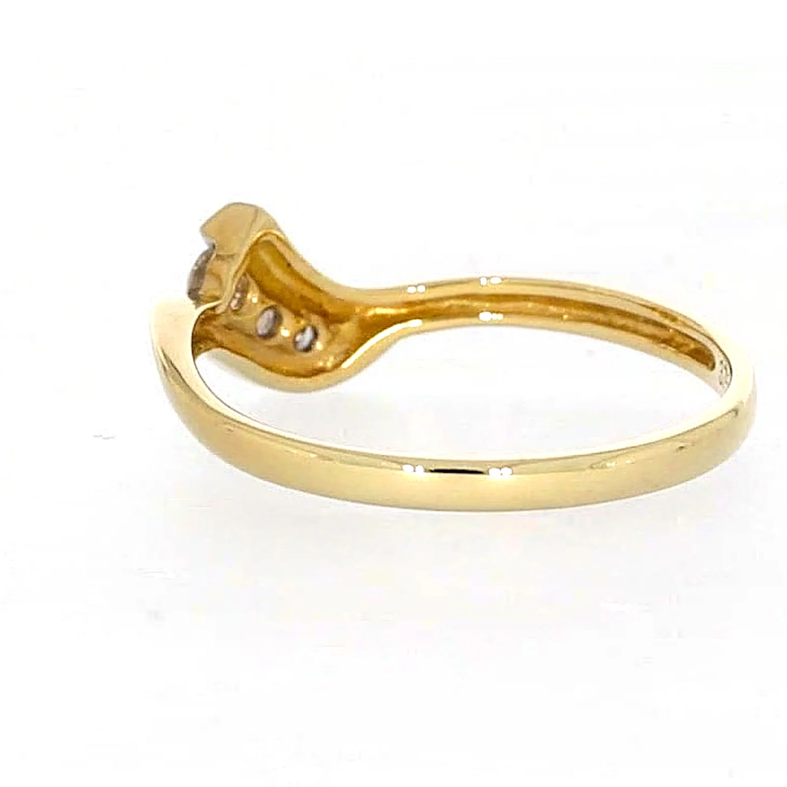 9ct Yellow Gold Round Brilliant Cut with 0.10 CARAT tw of Diamonds Ring - Image 30