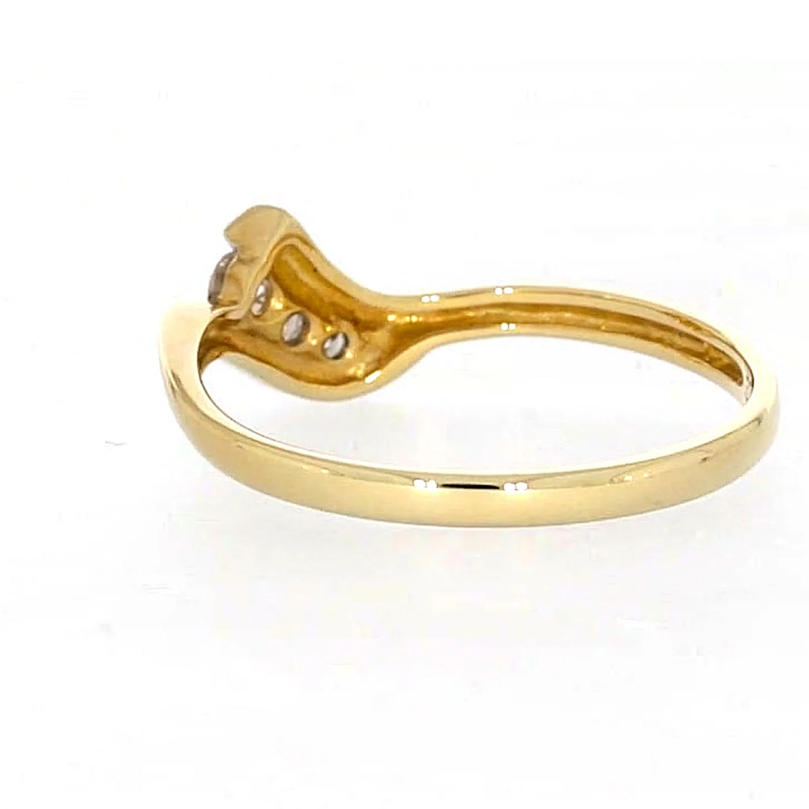 9ct Yellow Gold Round Brilliant Cut with 0.10 CARAT tw of Diamonds Ring - Image 31