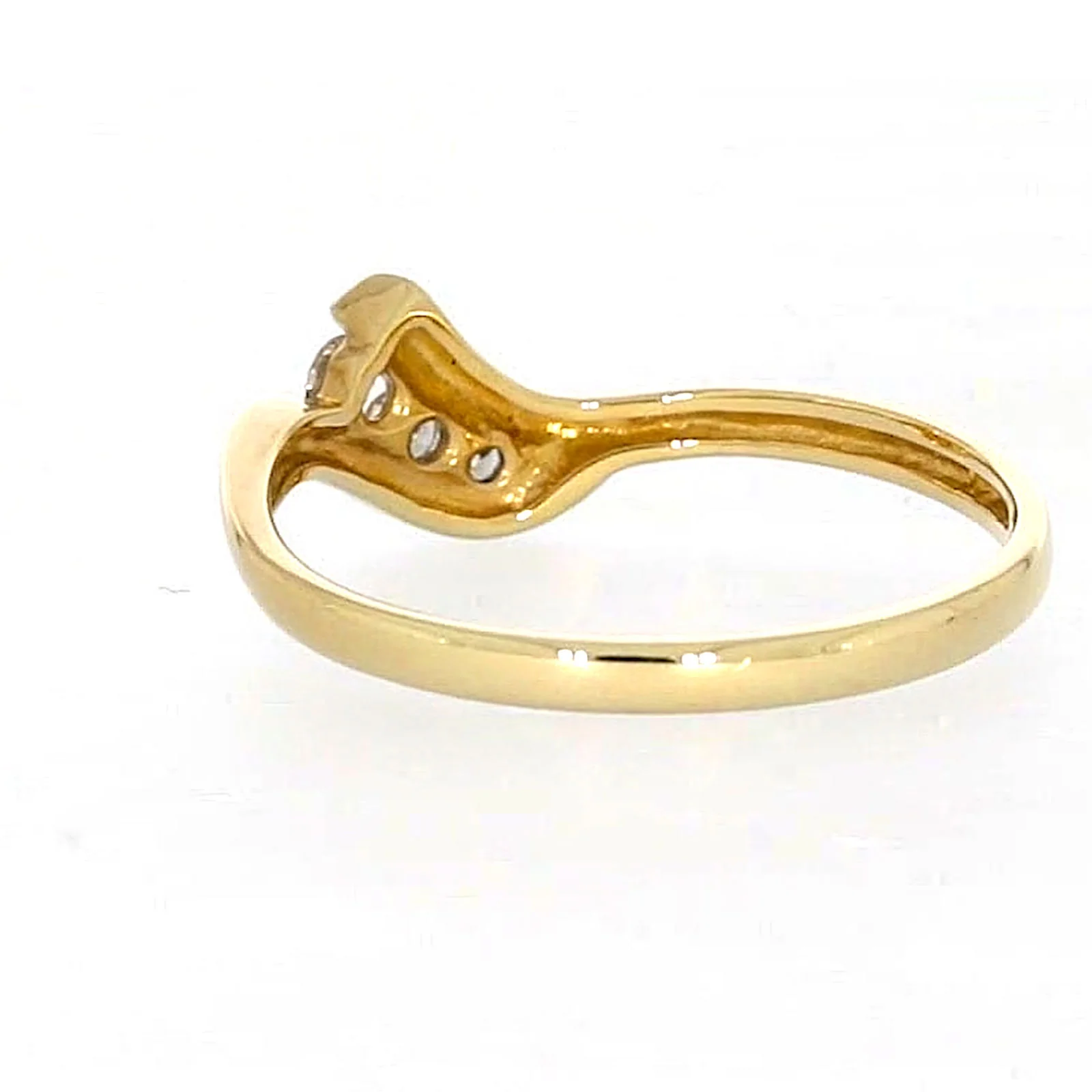 9ct Yellow Gold Round Brilliant Cut with 0.10 CARAT tw of Diamonds Ring - Image 32