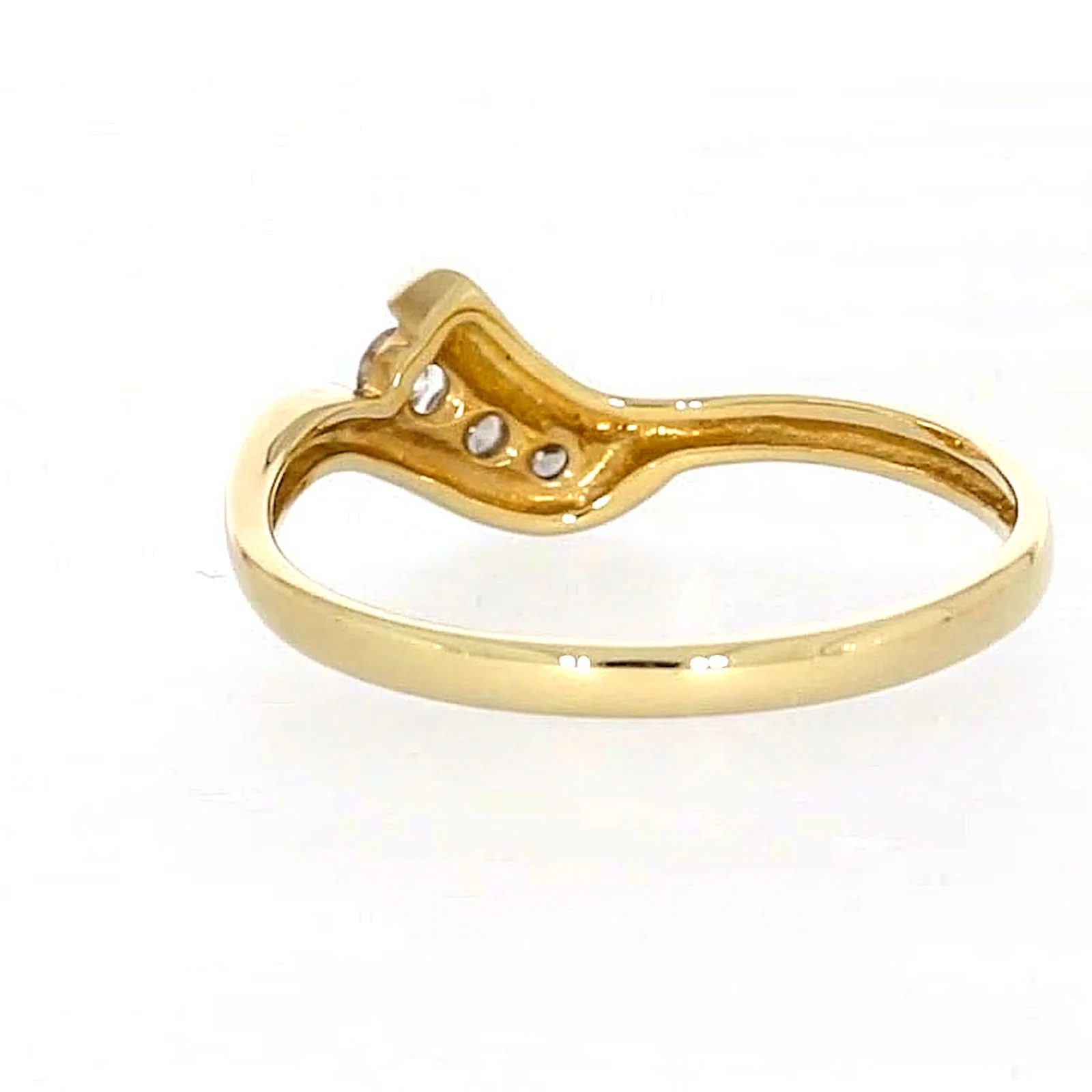 9ct Yellow Gold Round Brilliant Cut with 0.10 CARAT tw of Diamonds Ring - Image 34
