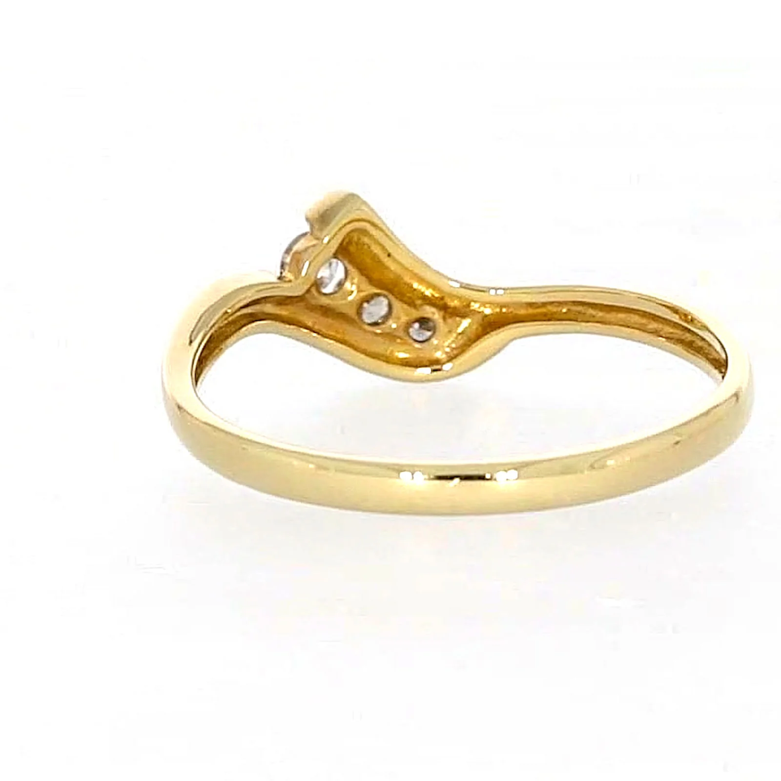 9ct Yellow Gold Round Brilliant Cut with 0.10 CARAT tw of Diamonds Ring - Image 35