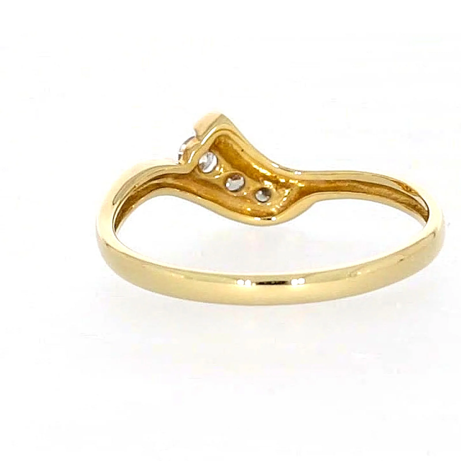 9ct Yellow Gold Round Brilliant Cut with 0.10 CARAT tw of Diamonds Ring - Image 36